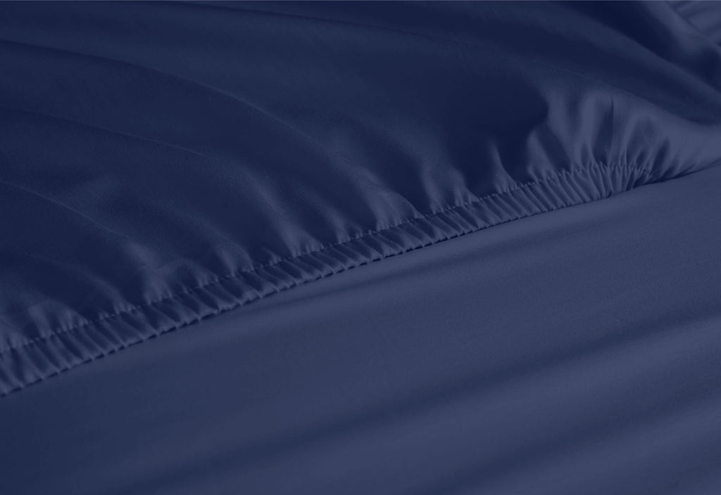 Wrinkle-Resistant Queen Bed Sheets Set, 6 Pc Microfiber Bed Sheets, Extra Deep Pocket Queen Fitted Sheet, Flat Sheet & Pillowcases, Nav... - Premium Ultra-Soft Pillowcase Pair for Sleeping Detail