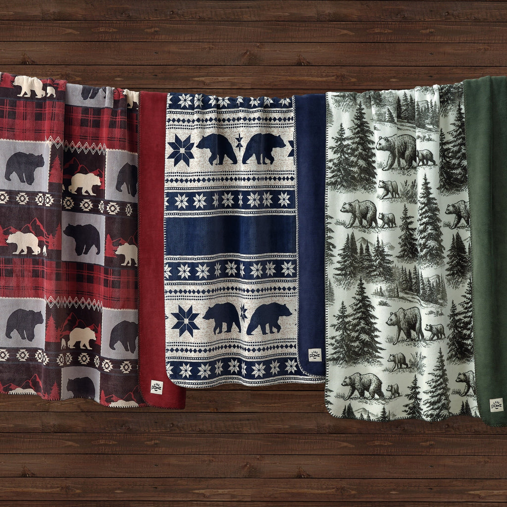 Super Soft Flannel Plush Oversized Throw Blanket for Couch or Bed, Soft Flannel Fleece, Green Pine Trees, 50"x72" - Luxury Knitted Decorative Throw Blanket with Fringes Detail