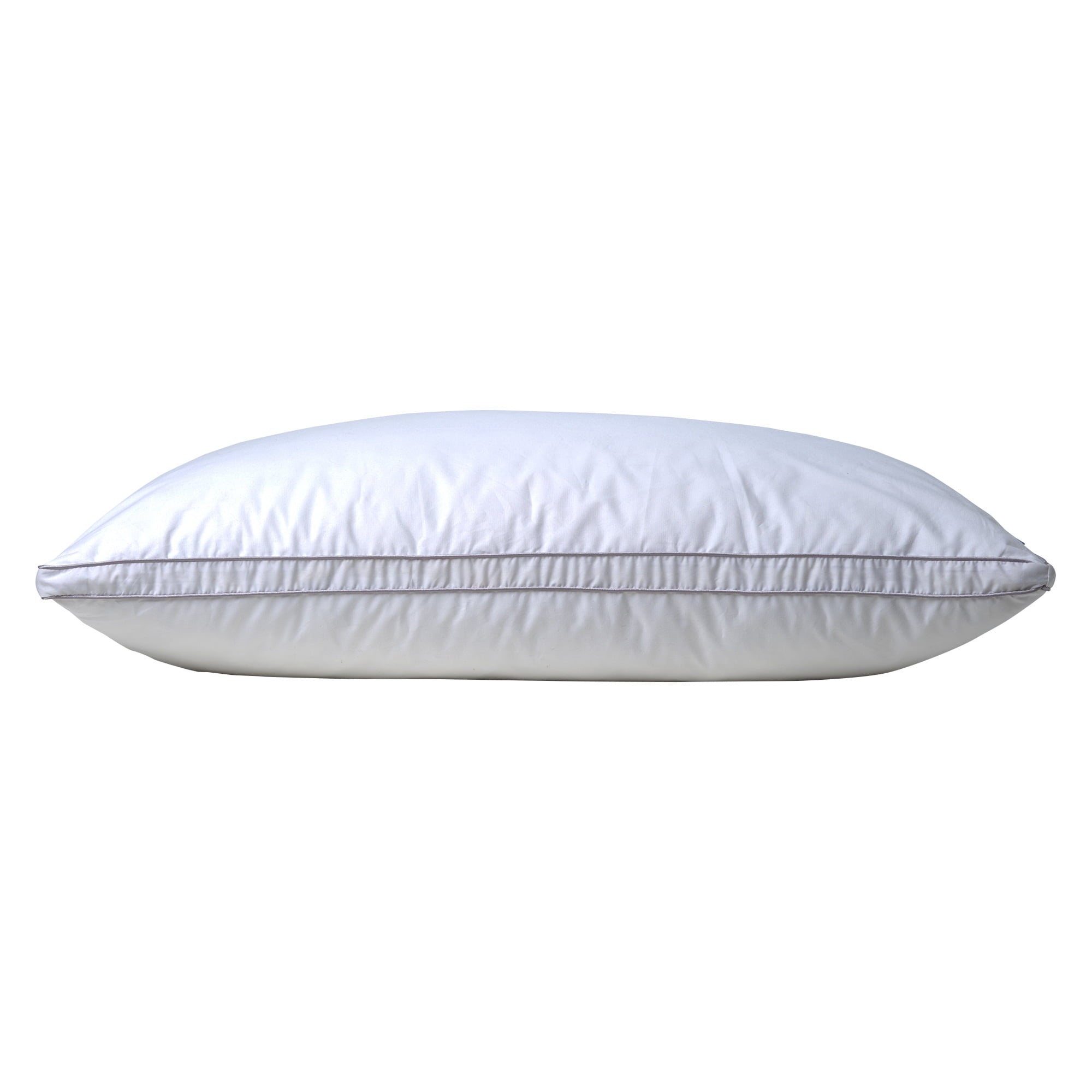 Decorative Plump Linen Premium Goose Down Feather Pillow for Bed, Soft & Supportive, Standard Size, White - Hotel Quality Plush Sleeping Pillows Detail