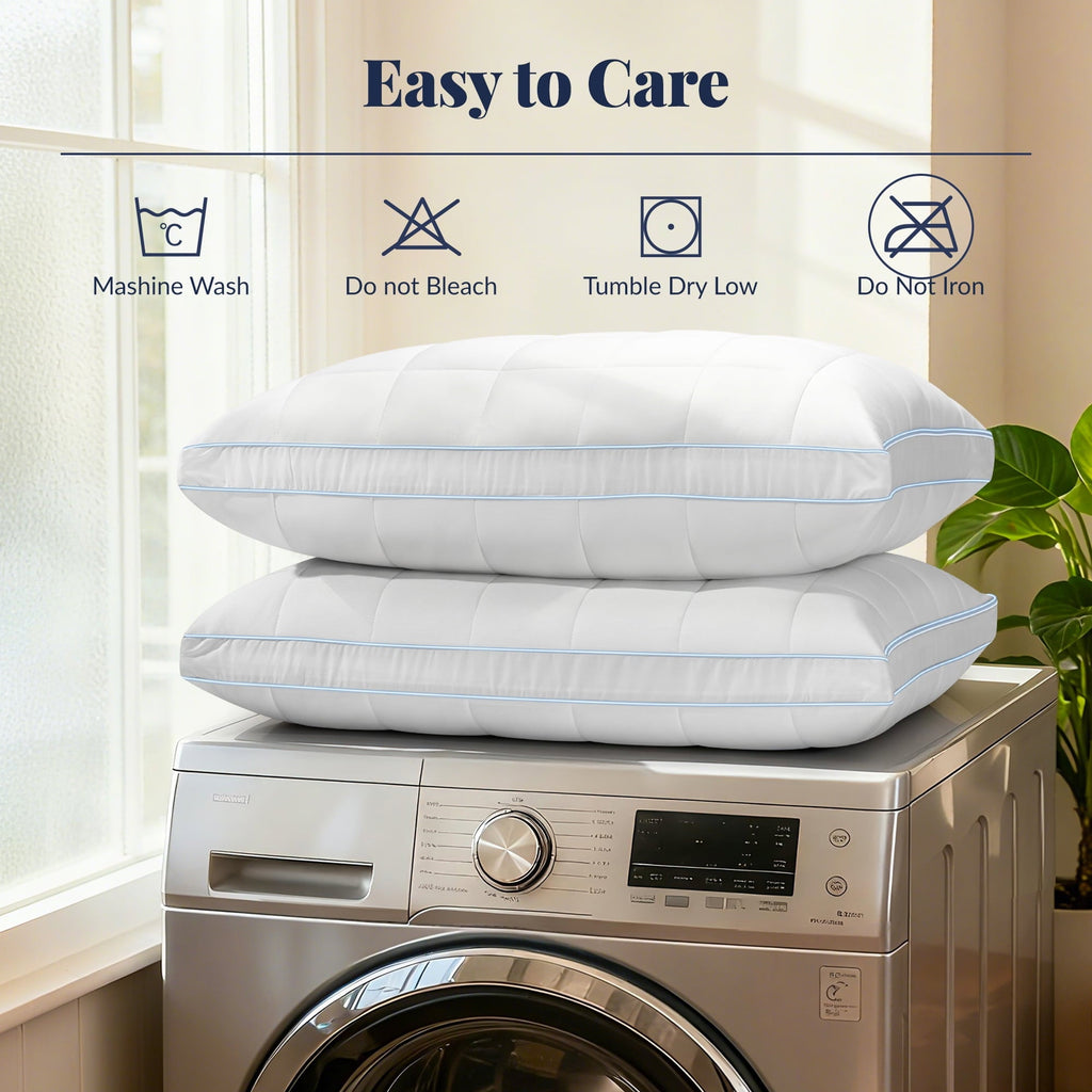 Ergonomic Memory Foam Cooling Adjustable Pillow, Luxury Queen Size Bed Pillows Hotel Collection - Soft Firm Pillows for bed - Orthopedic Shredded Foam Bed Pillow Set Detail