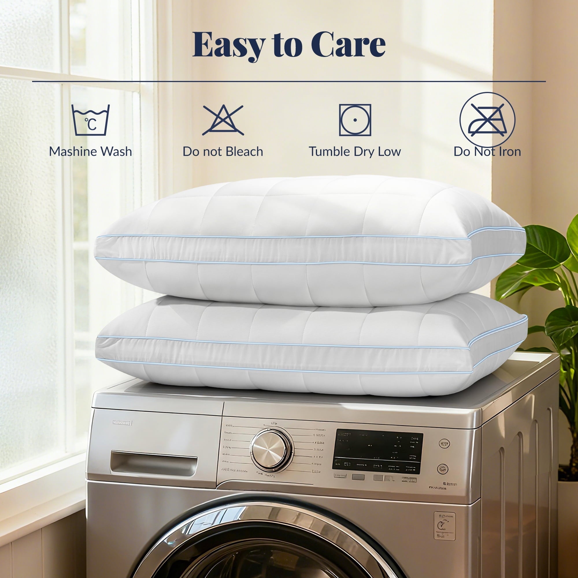 Ergonomic Memory Foam Cooling Adjustable Pillow, Luxury Queen Size Bed Pillows Hotel Collection - Soft Firm Pillows for bed - Orthopedic Shredded Foam Bed Pillow Set Detail