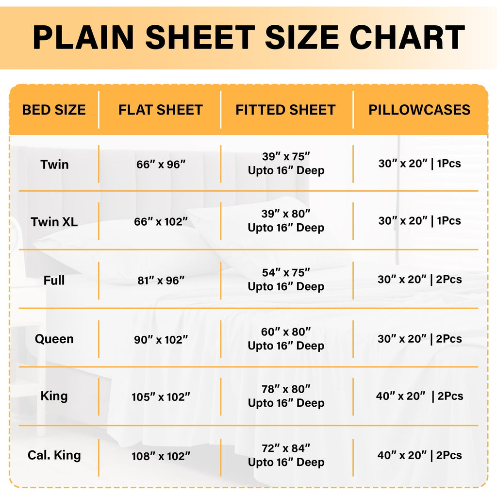 Ultra-Soft Size Sheet Set, 4-Piece Plain Soft Microfiber – Deep Pocket Bed Sheets, Includes 1 Fitted Sheet, 1 Flat Sheet, 2 Pill... - Premium Ultra-Soft Pillowcase Pair for Sleeping Detail