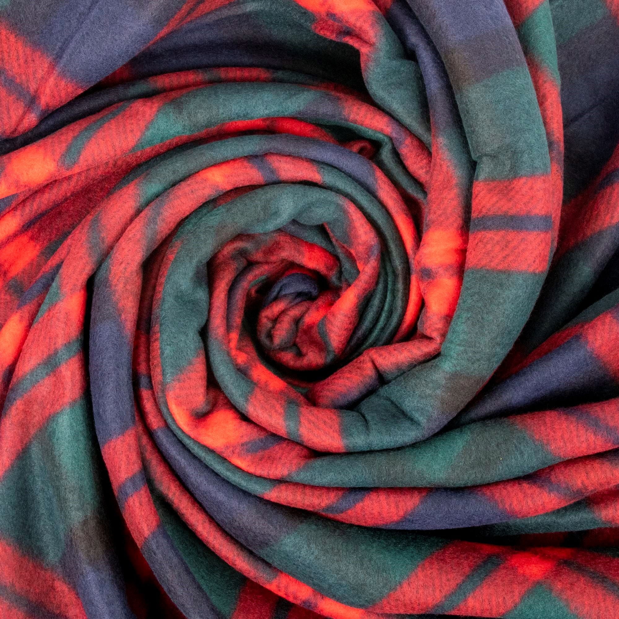 Reversible Sherpa Single Plaid Color 60"L x 50"W Fleece Throw Blanket for Fall, Winter, Spring, Summer, Men, Women, Children & Pets in ... - Super Soft Reversible Sherpa Flannel Blanket Detail