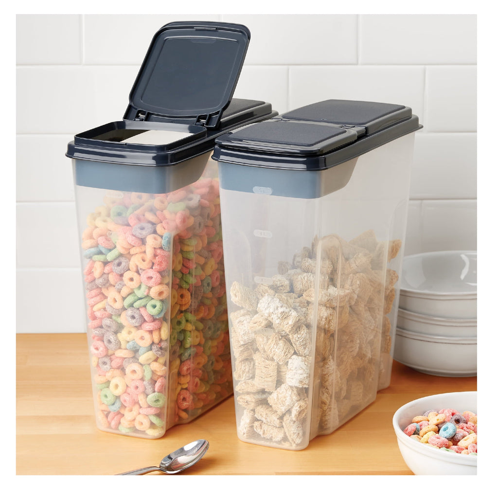 Whimsical Doughnut 2-Pack Plastic Cereal Keeper Storage Containers, Kitchen Pantry Organizer Canisters for Cereal and Dry Food... - Deliciously Soft Cupcake Sensory Glob Detail