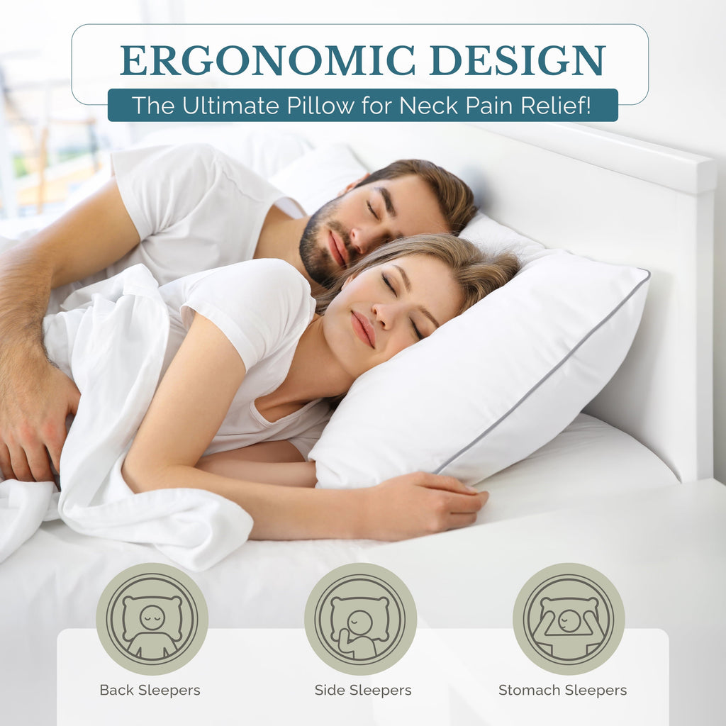Decorative Plump Pillows Standard Size Set of 2 – Standard Pillow, Cooling Comfort, Breathable, Easy Care Machine Washable, Perfect fo... - Decorative Throw Pillow Cushion for Sofa & Bed Detail