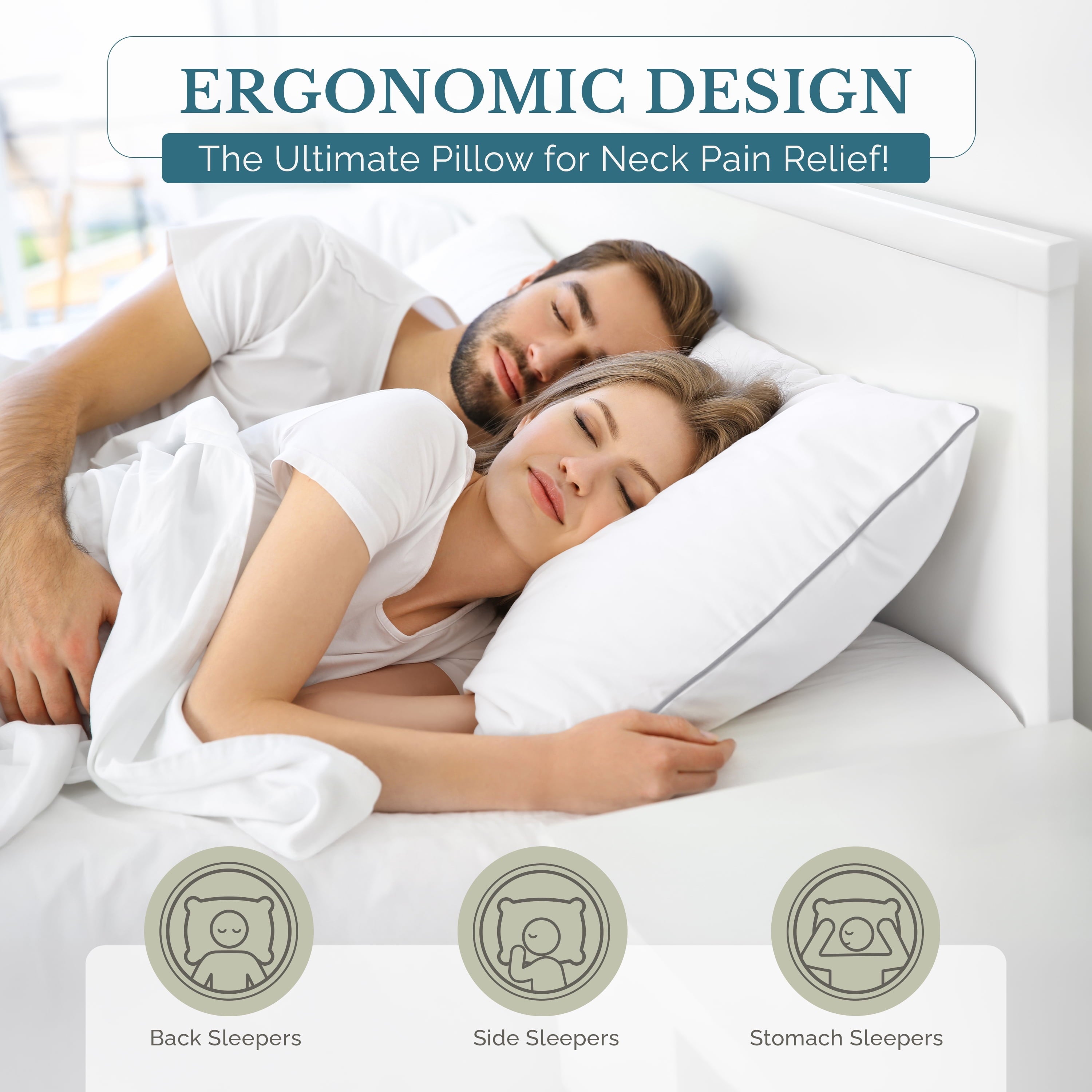 Decorative Plump Pillows Standard Size Set of 2 – Standard Pillow, Cooling Comfort, Breathable, Easy Care Machine Washable, Perfect fo... - Decorative Throw Pillow Cushion for Sofa & Bed Detail
