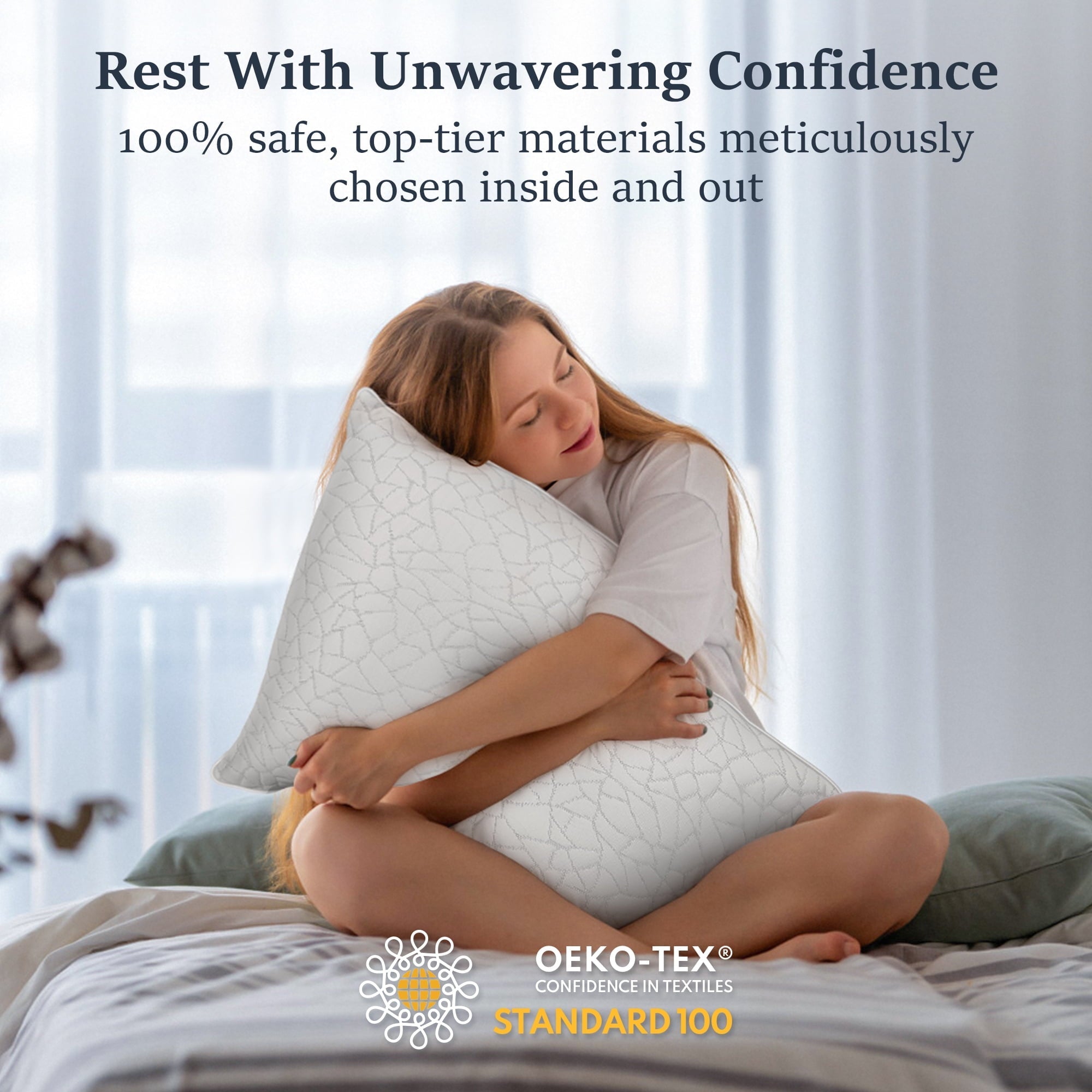 Hotel Collection Queen Size Bed Pillows 1-Pack,2.2lb High Quality Down Alternative Filled,3D Breathable Cover,Hotel Collection Pillows... - Ergonomic Memory Foam Pillow for Neck Pain Support Detail