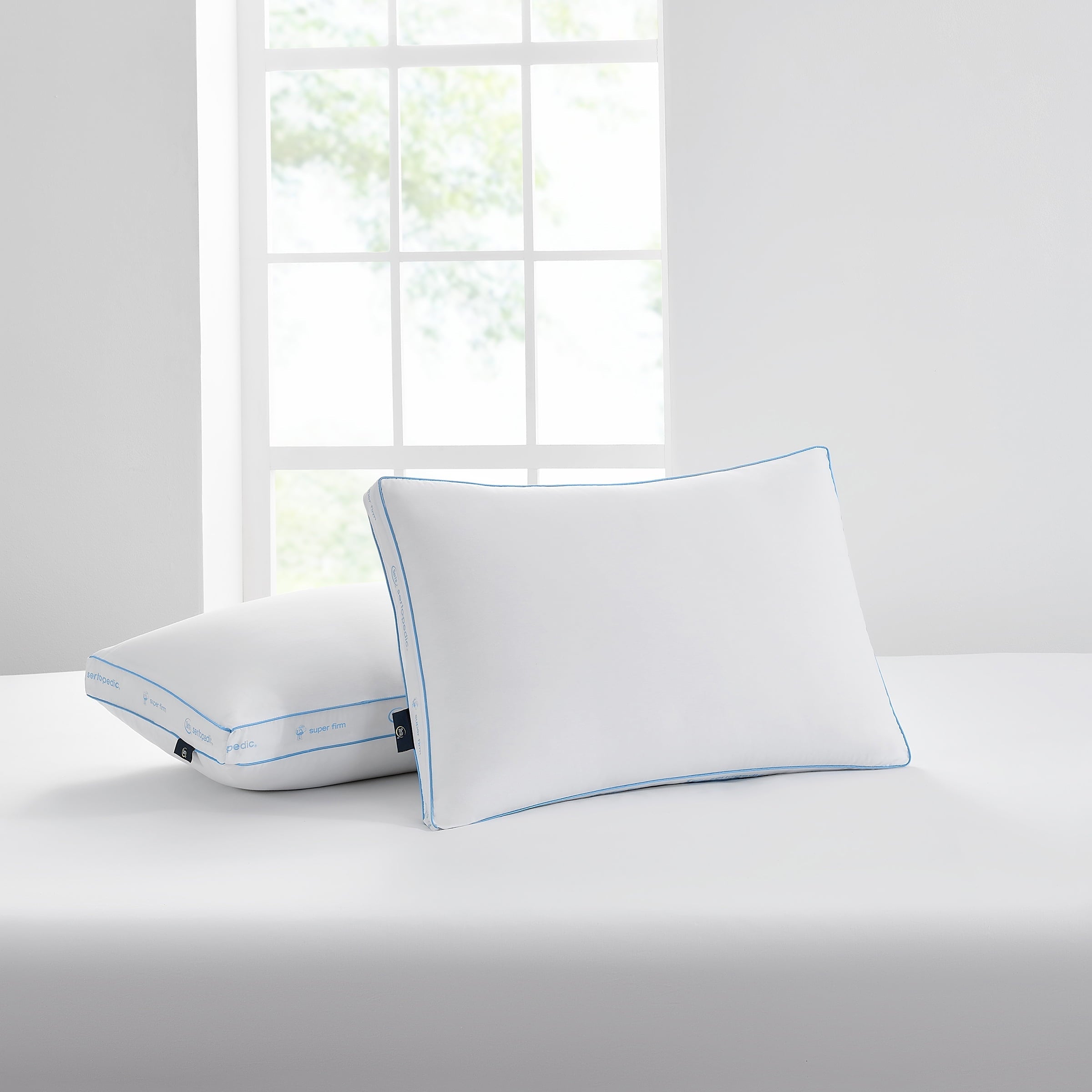 Orthopedic Support Extra Firm Pillow, Standard/Queen, 2 Pack, Hypoallergenic - Ergonomic Memory Foam Pillow for Neck Pain Support Detail