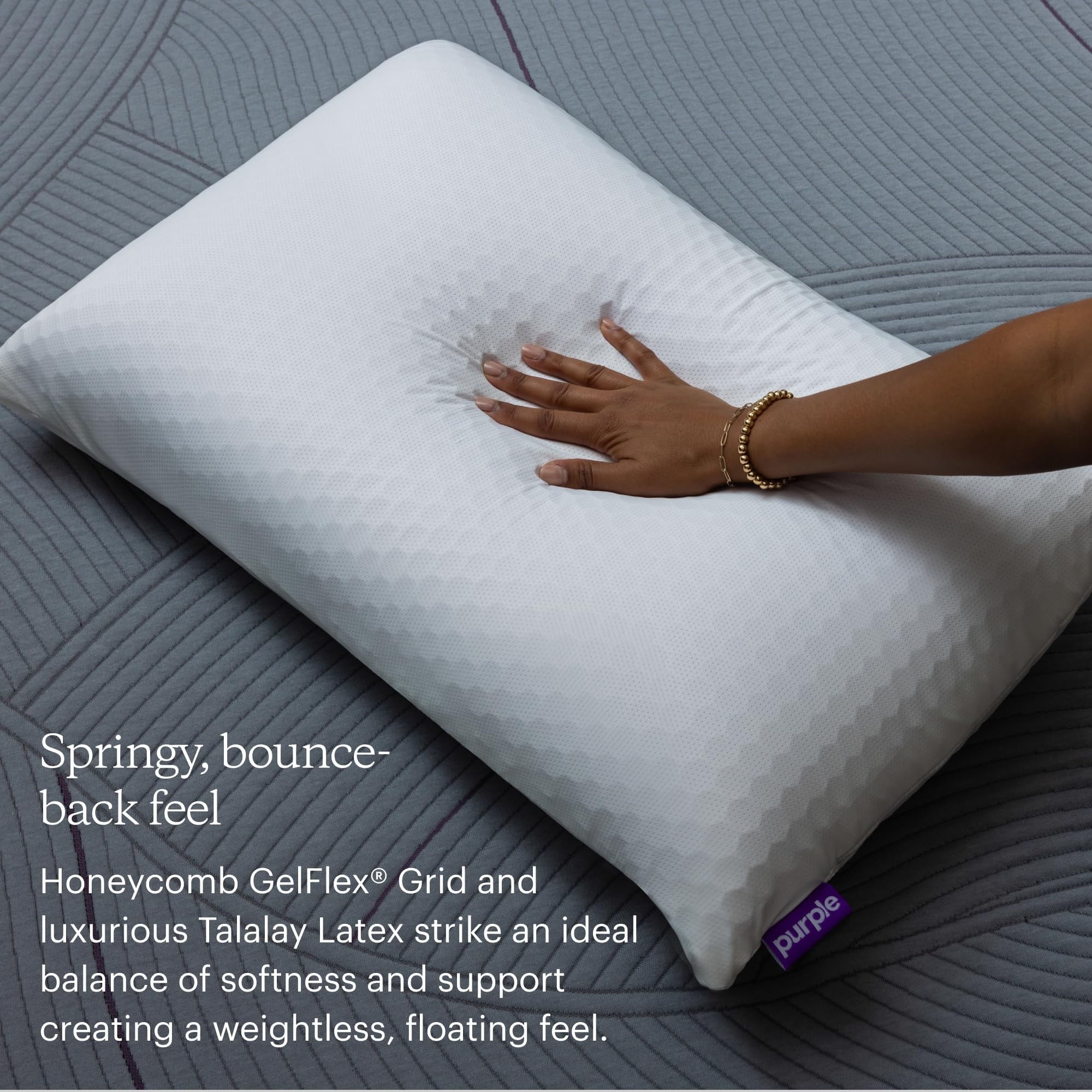 Ergonomic Memory Foam Harmony Medium Standard Bed Pillow - Hypoallergenic - Decorative Throw Pillow Cushion for Sofa & Bed Detail