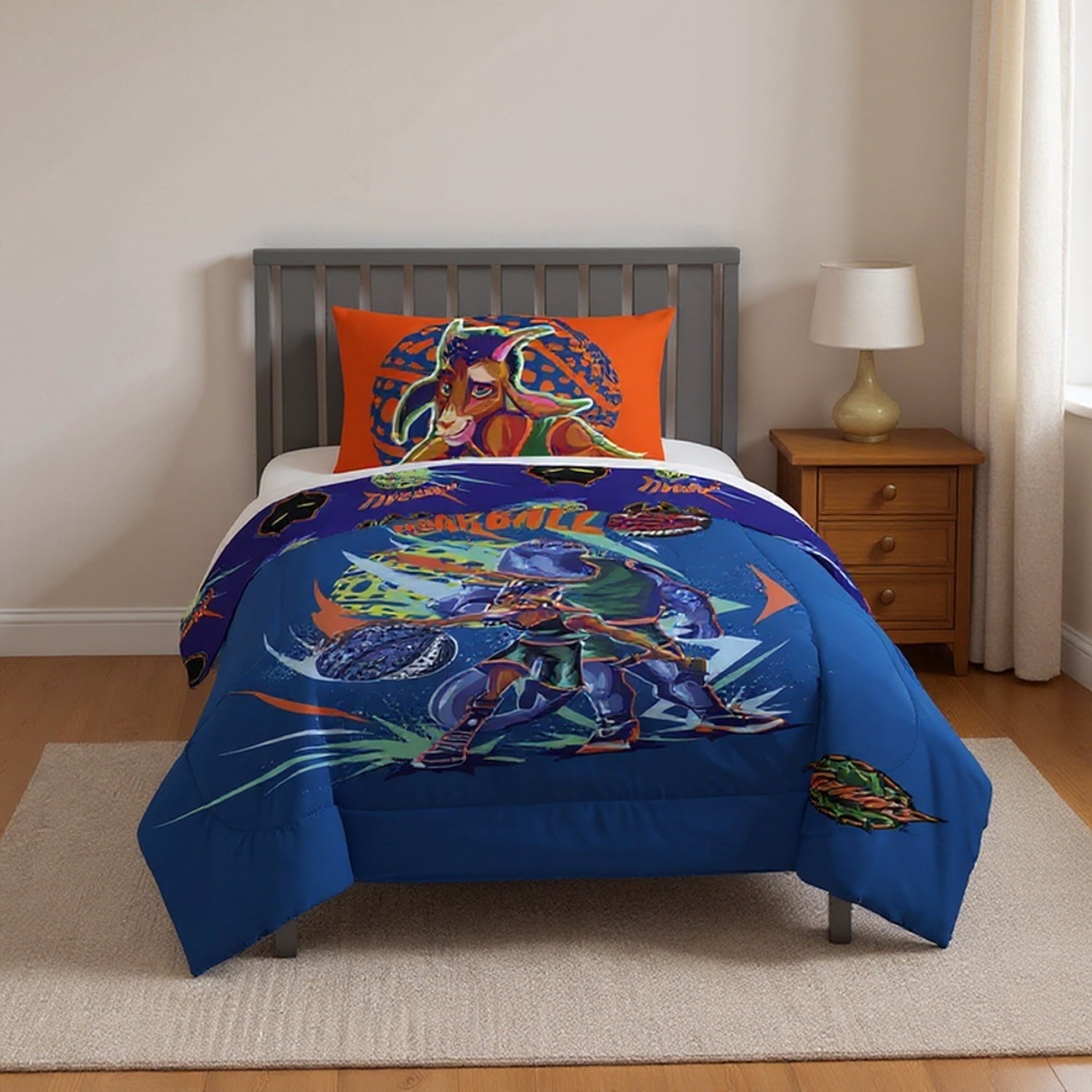 Luxurious Quilted 2 Piece Twin/Full Kids Reversible Comforter and Pillowcase Bedding Set, Multicolor,Twin/Full - Cloud-Like Soft Lightweight Bed Comforter Detail