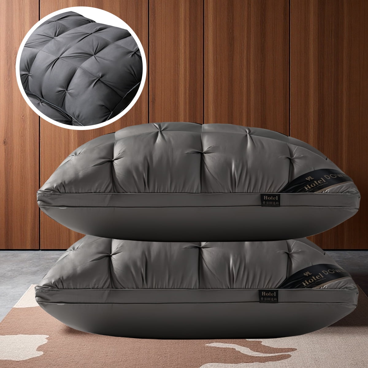 Decorative Plump twisted bed pillow-highly breathable large pillow for lateral/supine/prone sleepers, 29 x 19 inch pillow for family b... - Ergonomic Memory Foam Pillow for Neck Pain Support Detail