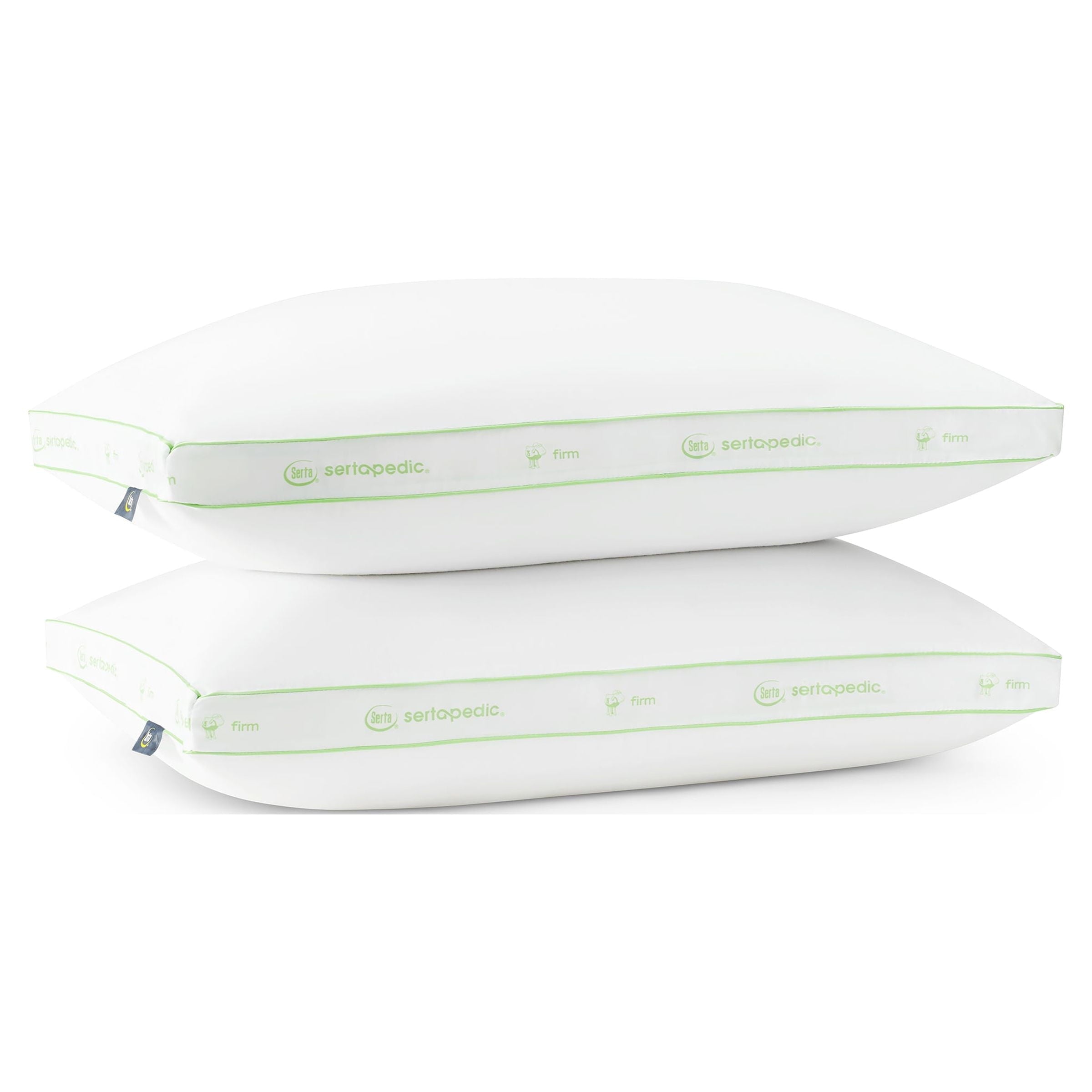 Decorative Plump Firm Bed Pillow, Standard/Queen, 2 Pack - Orthopedic Shredded Foam Bed Pillow Set Detail