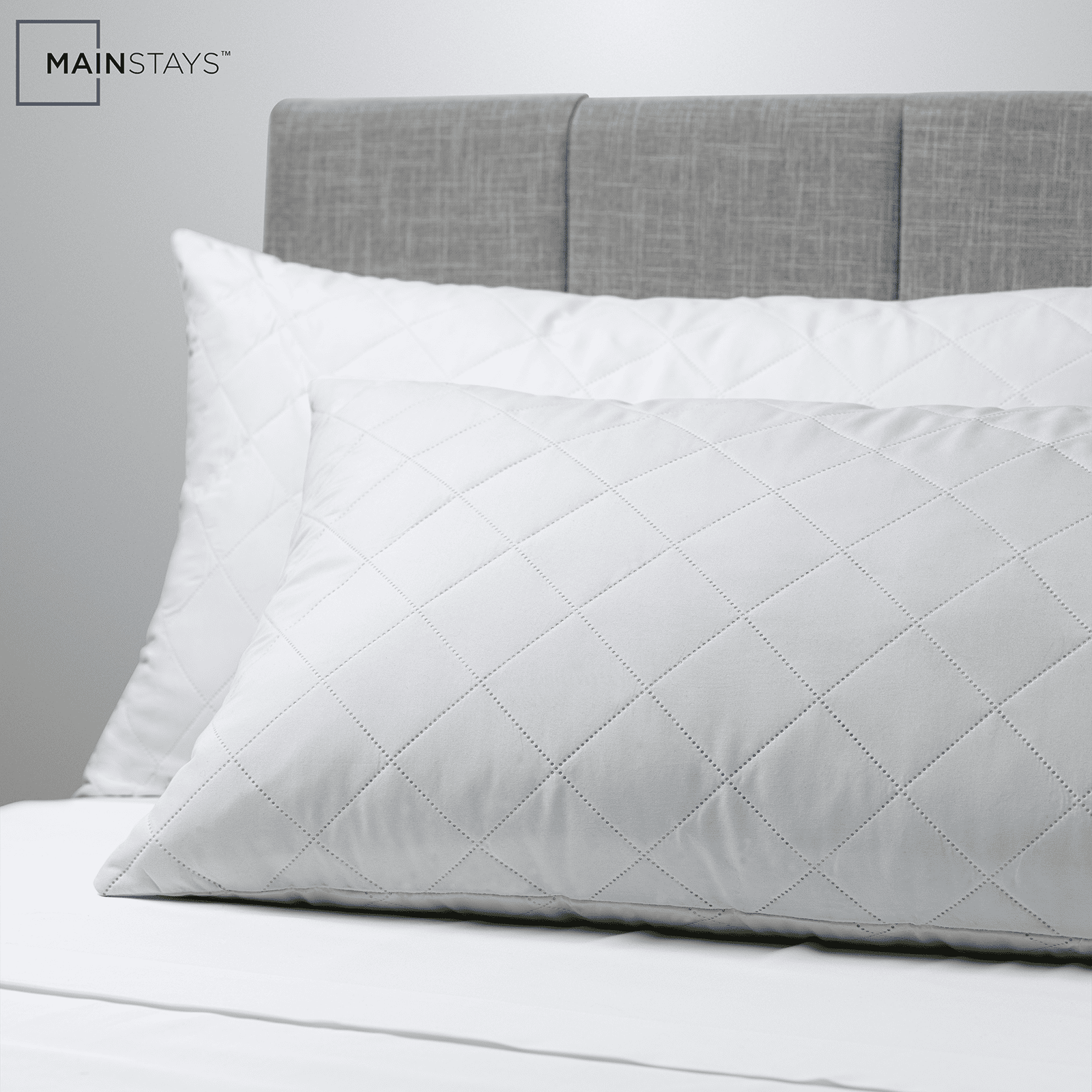 Decorative Plump Memory Foam Cluster Bed Pillow, Standard Queen - Ergonomic Memory Foam Pillow for Neck Pain Support Detail
