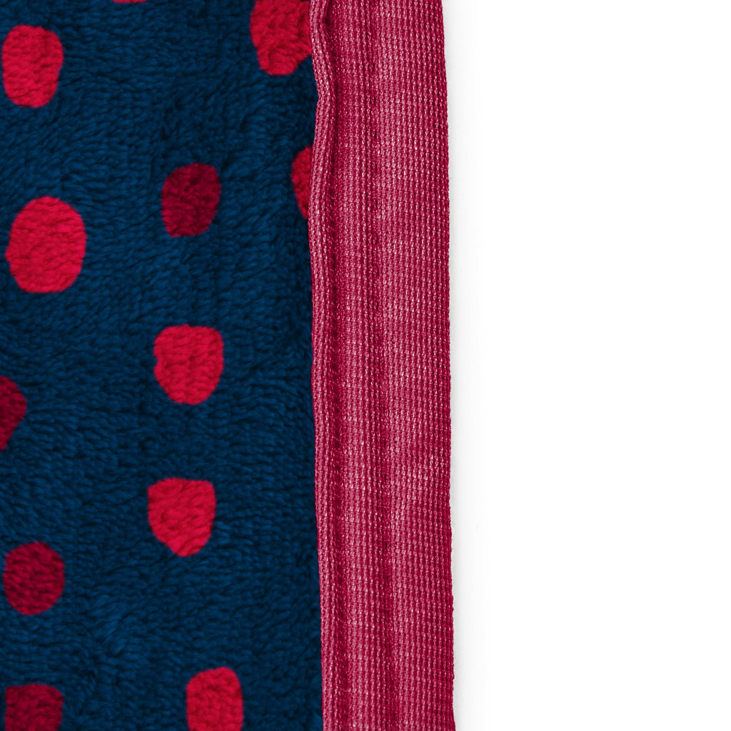 Decorative Knitted Strawberry Shortcake Berry Meadows 46" x 60" Coral Fleece Throw Blanket, Kids, Polyester, Navy - Cozy Fleece Throw Blanket for Couch & Bed Detail