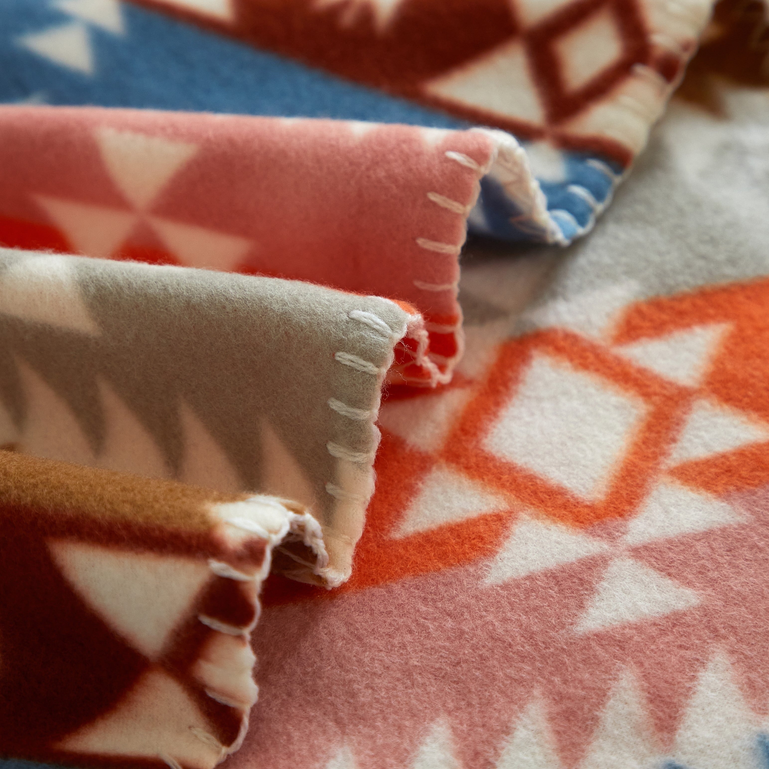Decorative Knitted Stripe Fleece Throw - Super Soft Reversible Sherpa Flannel Blanket Detail