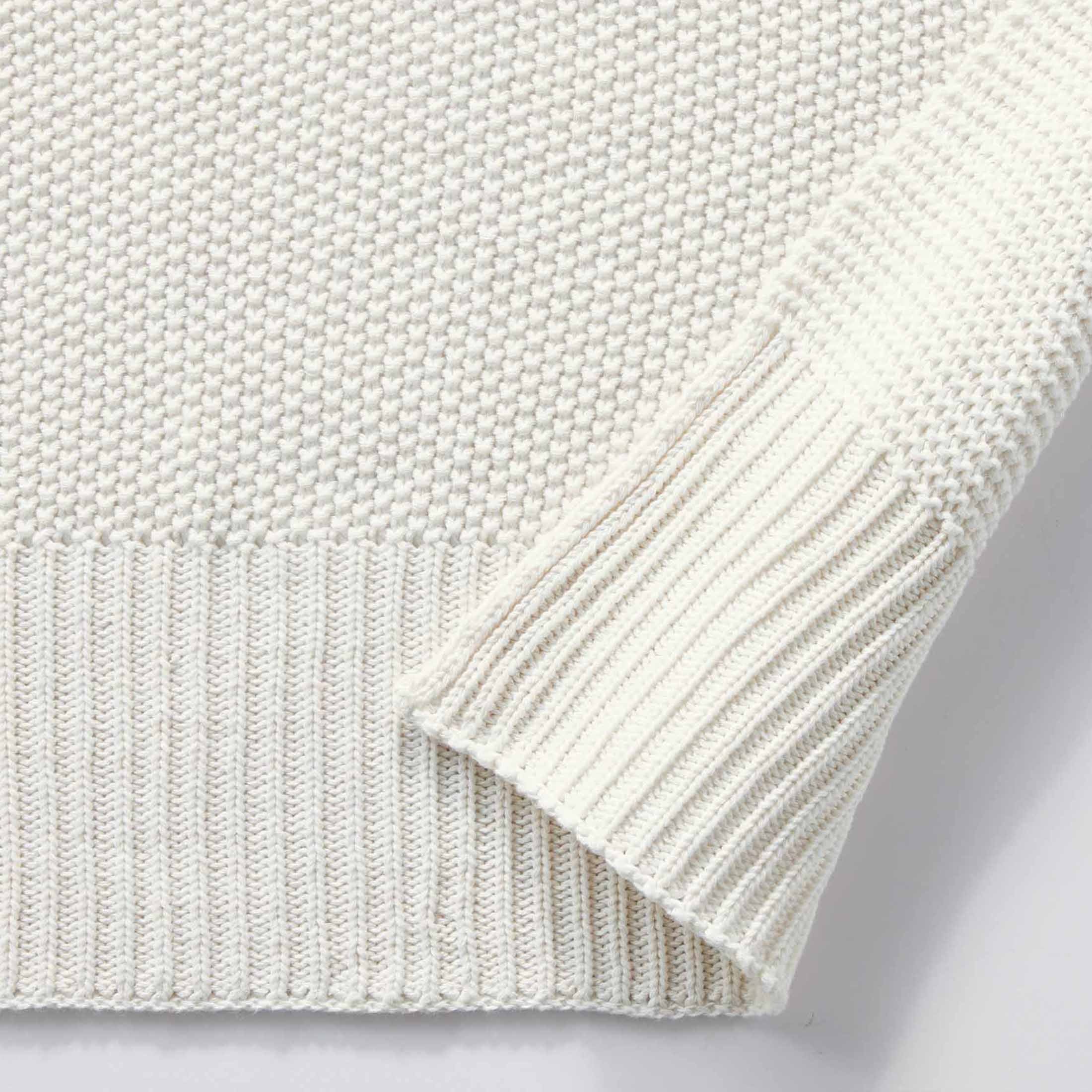 Super Soft Flannel Chunky Knit Papyrus Throw, Cotton-Blend, 50"x60", 2.3 lb, All Ages - Super Soft Reversible Sherpa Flannel Blanket Detail