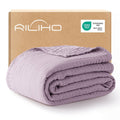 Decorative Knitted 100% Cotton Muslin Blanket Large 50" x 70", 6 Layers Lightweight and Breathable Throw Blankets for Couch, Soft Coolin... - Super Soft Reversible Sherpa Flannel Blanket - Default Title
