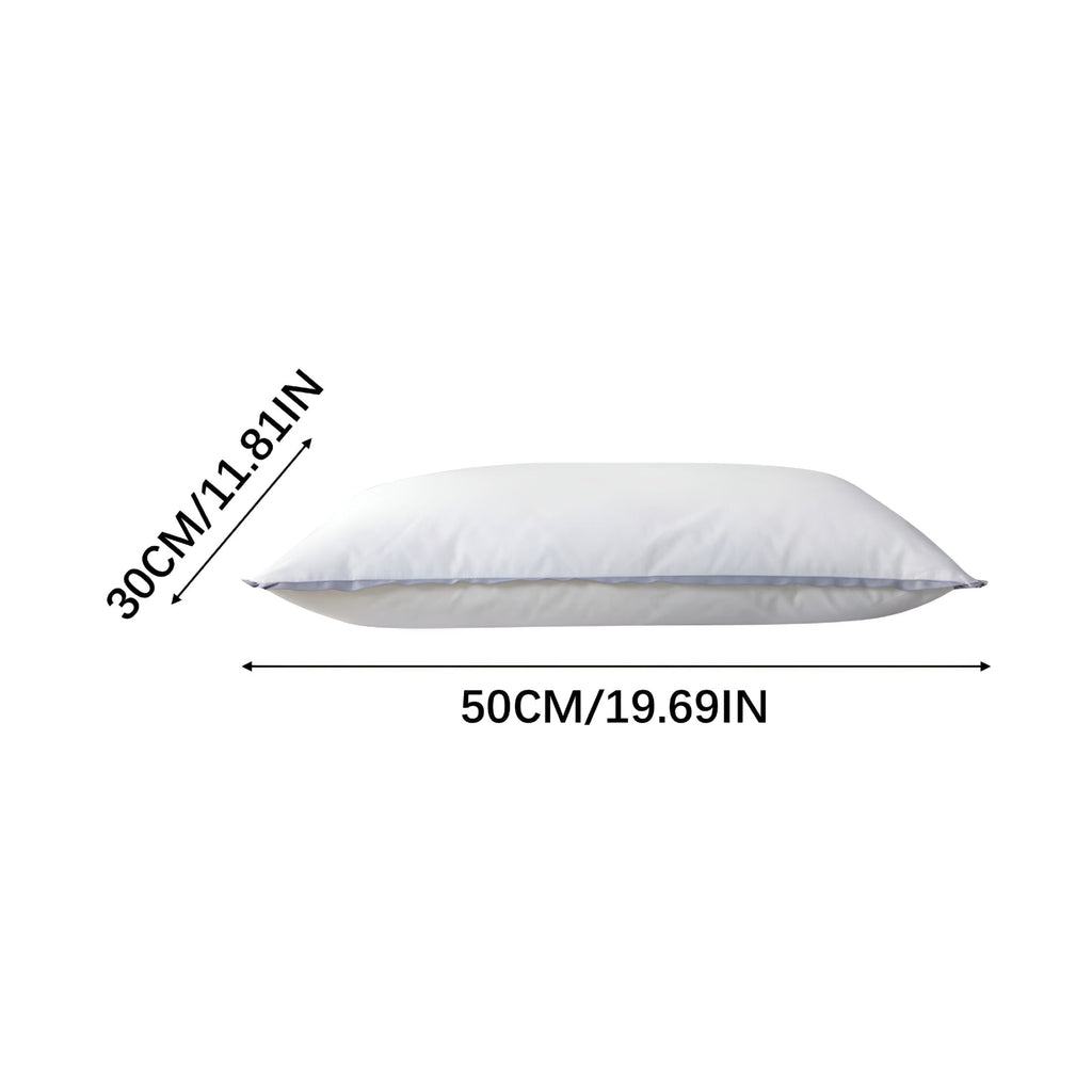 Decorative Plump Flat Soft Thin Pillows Queen Size Bed Pillow Hotel Pillows with Down Alternative Fill for Side Back Stomach Sleepers,... - Hotel Quality Plush Sleeping Pillows Detail