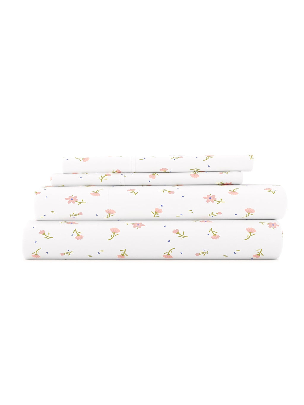 Wrinkle-Resistant Ultra Soft & Breathable Wrinkle Free Bed Sheets Set - Floral Pink Farmhouse Patterned for Twin Size Bedding - Luxury Bed Sheet Set with Deep Pockets Detail