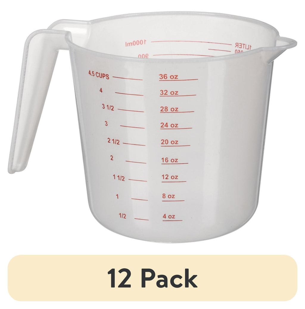 Multi-Functional (12 pack) 4 Cup PP Plastic Measuring Cup, 32 oz, Clear - Innovative Kitchen Helper for Modern Cooking - Default Title