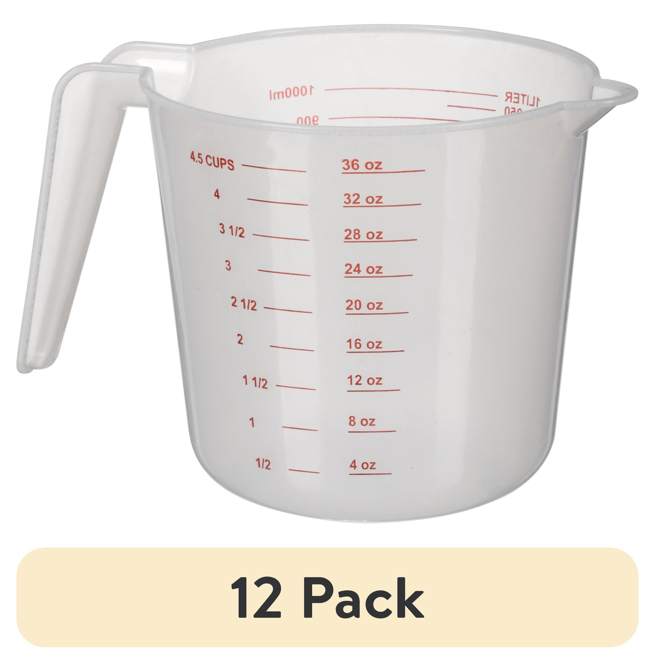 Multi-Functional (12 pack) 4 Cup PP Plastic Measuring Cup, 32 oz, Clear - Innovative Kitchen Helper for Modern Cooking - Default Title