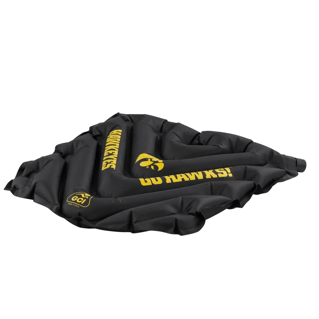Ultra-Lightweight College V Seat Inflatable Stadium Cushion - Iowa Hawkeyes - Choice 157 - Bleacher-Friendly Stadium Chair with Back Support Detail