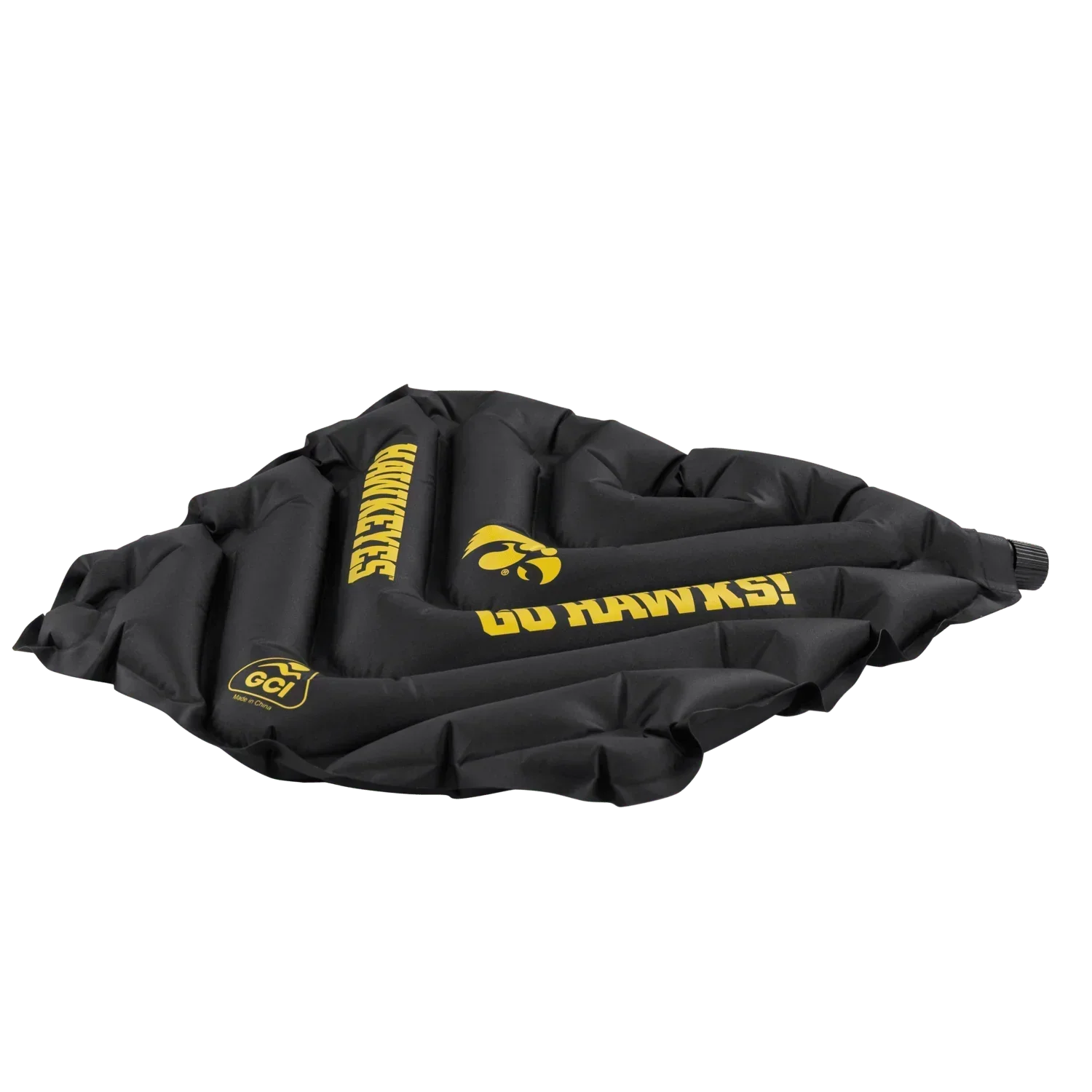 Ultra-Lightweight College V Seat Inflatable Stadium Cushion - Iowa Hawkeyes - Choice 157 - Bleacher-Friendly Stadium Chair with Back Support Detail