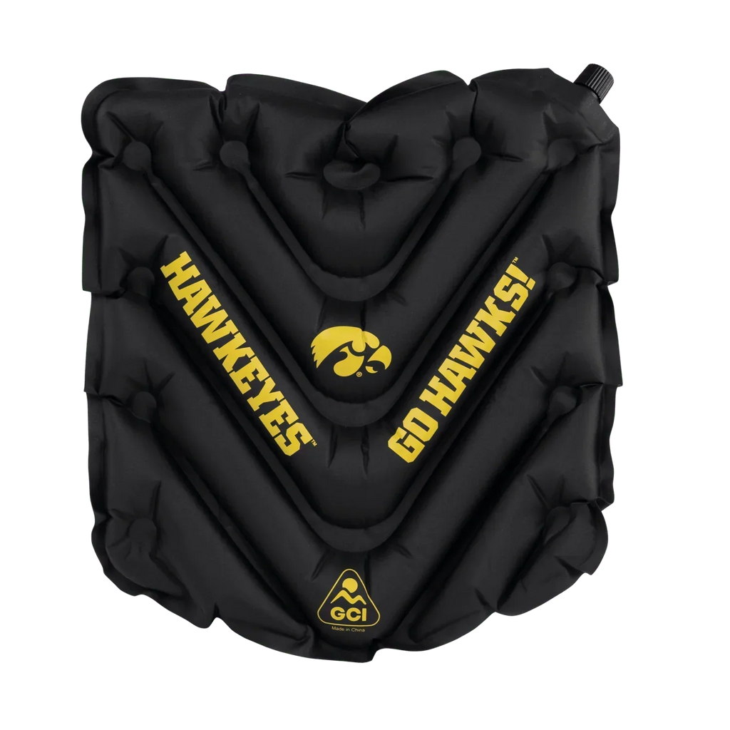 Ultra-Lightweight College V Seat Inflatable Stadium Cushion - Iowa Hawkeyes - Choice 157 - Bleacher-Friendly Stadium Chair with Back Support - Default Title