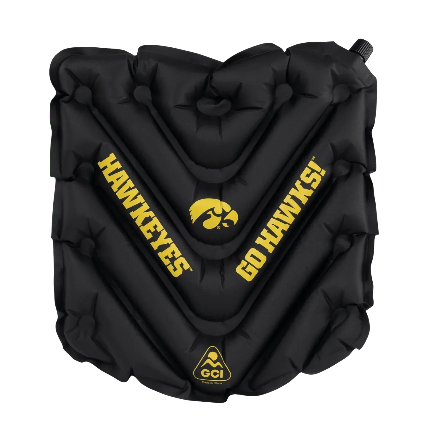 Ultra-Lightweight College V Seat Inflatable Stadium Cushion - Iowa Hawkeyes - Choice 157 - Bleacher-Friendly Stadium Chair with Back Support - Default Title