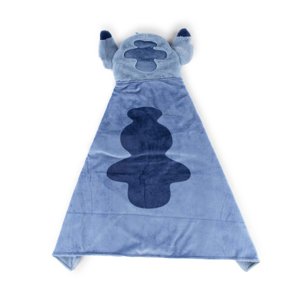 Reversible Sherpa Stitch Kids Hooded Silk Touch Throw Blanket, Polyester Faux Fur, Blue, 54" x 40" - Super Soft Reversible Sherpa Flannel Blanket Detail