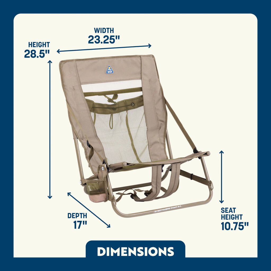 Rust-Resistant Aluminum Everywhere Chair 2 - Choice 656 - Portable Heavy-Duty Low Boy Chair for Ocean Side Detail