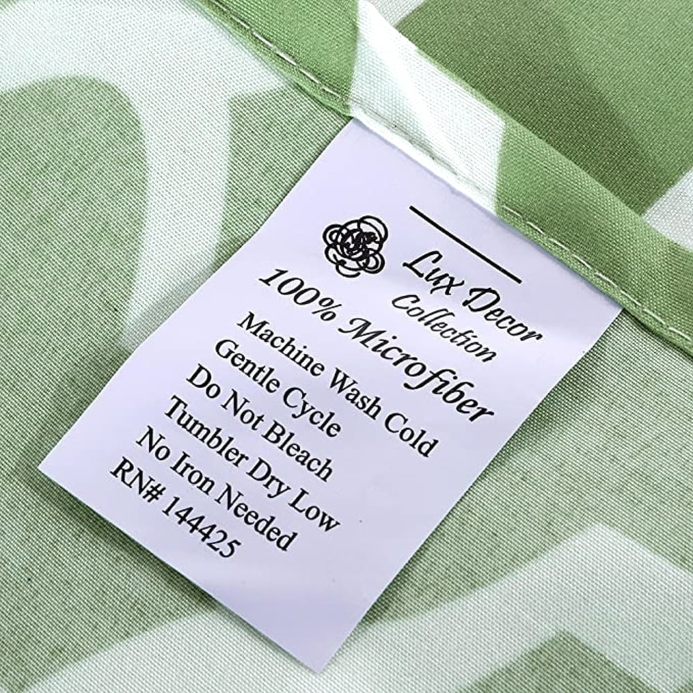 Cooling Sateen Quatrefoil Bed Sheet Set (King, Sage/White) 4 Piece Deep Pocket 1800 Series Microfiber Bed Sheet Set Contains 1 Fitte... - Premium Ultra-Soft Pillowcase Pair for Sleeping Detail