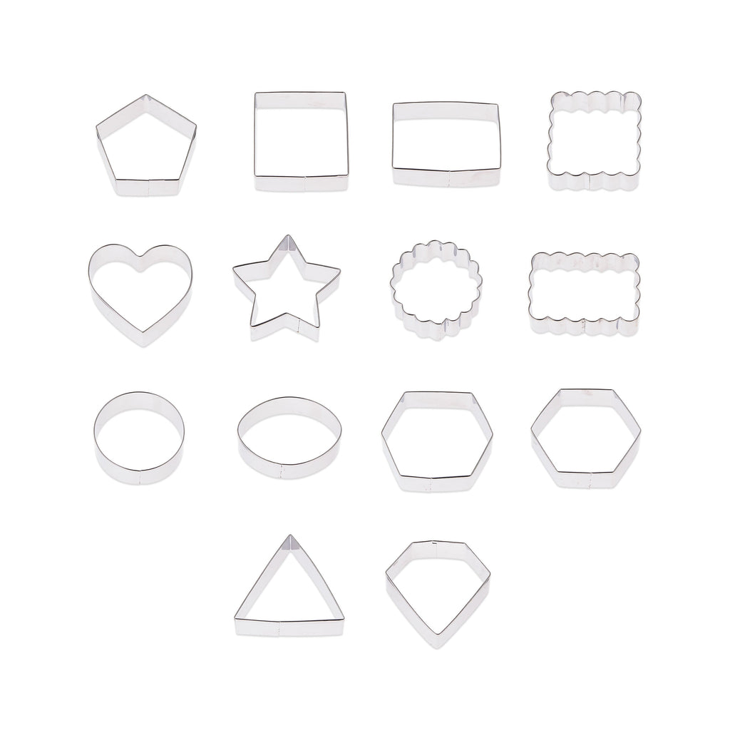 Time-Saving Metal Shaped Cookie Cutters Set, 14 Pieces - Premium Stainless Steel Garlic Presser & Peeler - Default Title