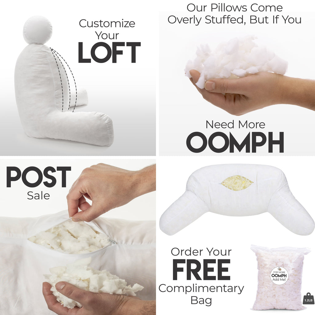 Hotel Collection Medium Chocolate Brown, Backrest - Detach Neck Roll, Removable Cover - Orthopedic Shredded Foam Bed Pillow Set Detail