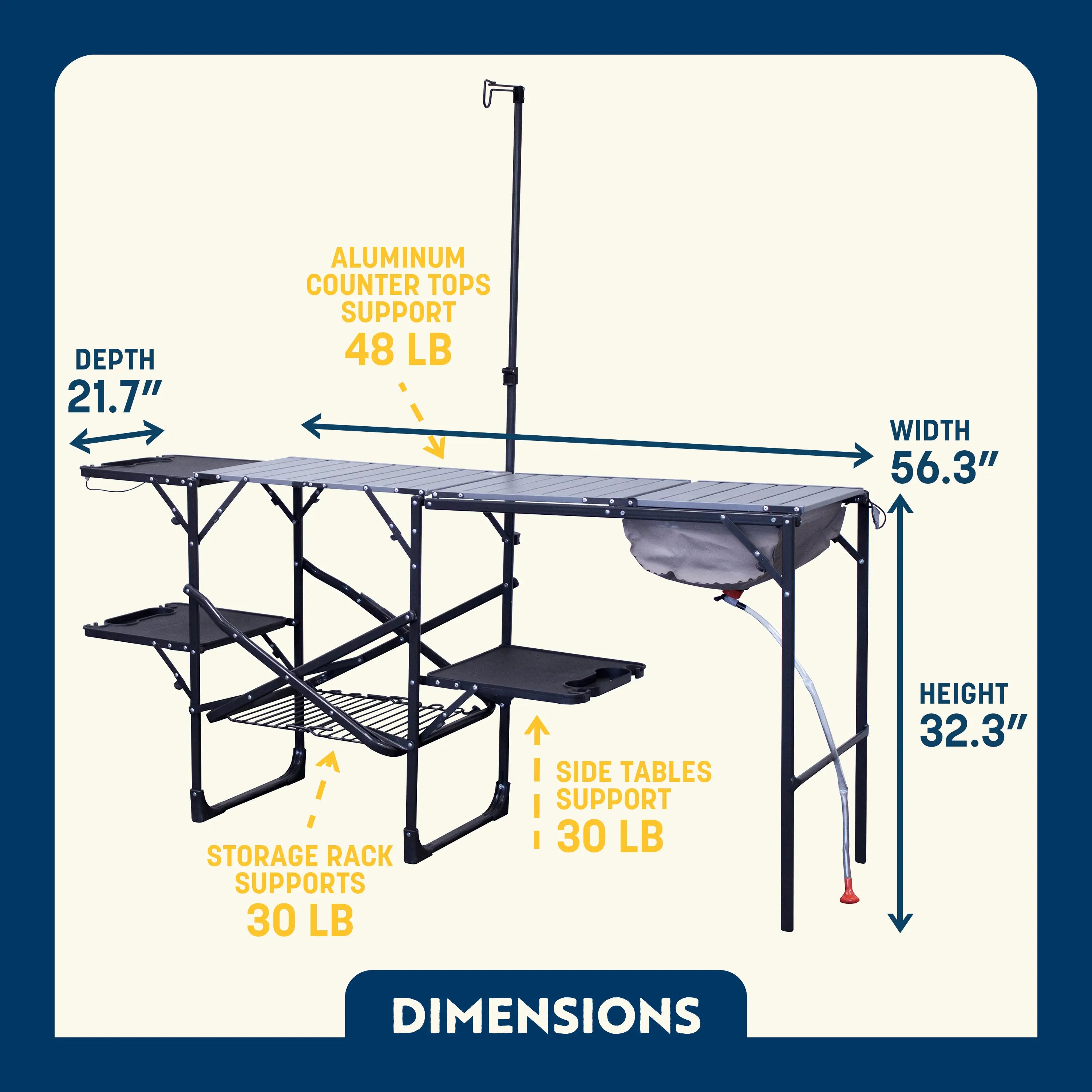 Compact Grilling Master Cook Station - Choice 171 - Multi-Purpose Outdoor Culinary Cooking Set Detail