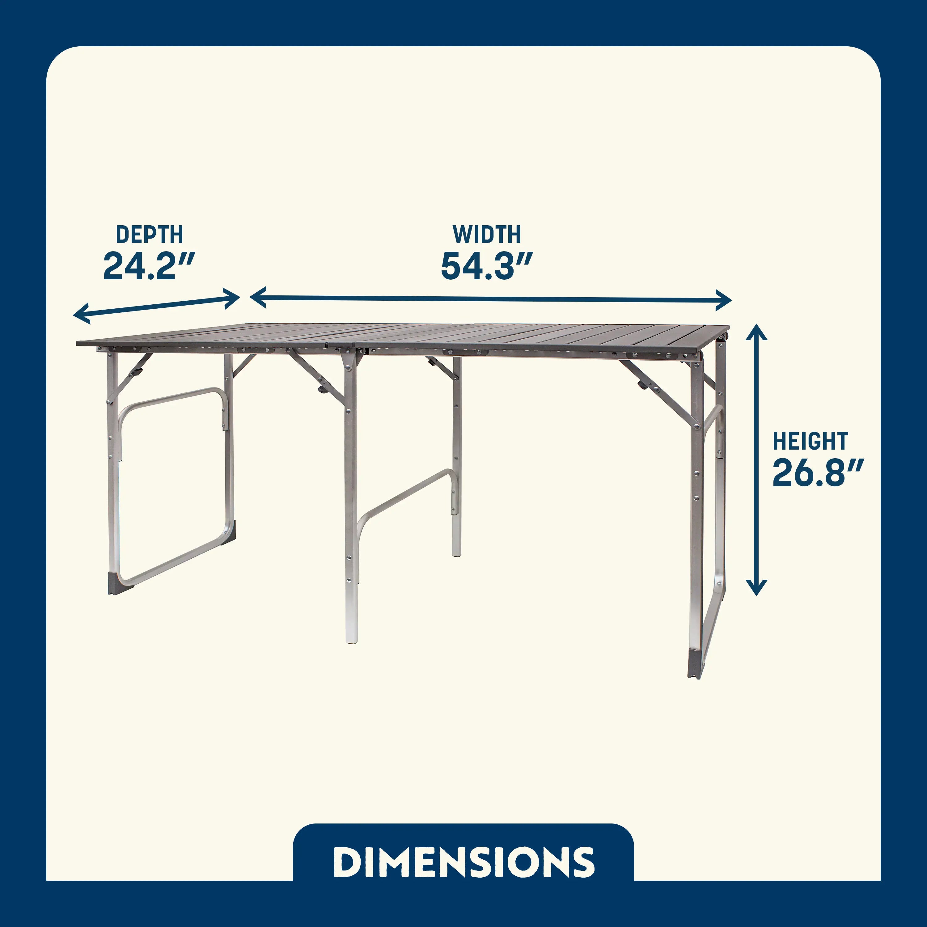 Slim-Fold Slim-Fold Table - Choice 196 - Portable Camping Table with Heat-Resistant Countertop Detail