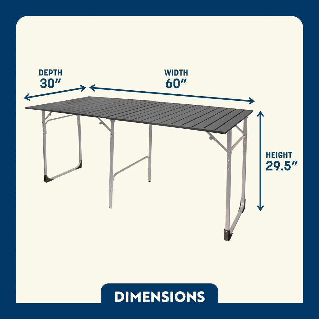 Portable Staging Slim-Fold Table XL - Choice 651 - Portable Camping Table with Heat-Resistant Countertop Detail