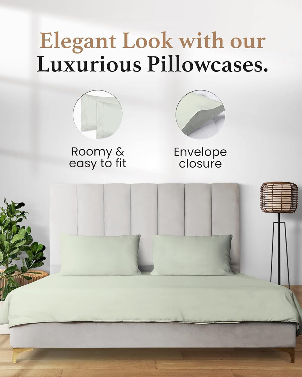 Wrinkle-Resistant Queen Size Flat Sheet Only - Hotel Style 100% Egyptian Cotton Sheet, Soft & Breathable, Sateen Weave 800 Thread Count... - Premium Ultra-Soft Pillowcase Pair for Sleeping Detail