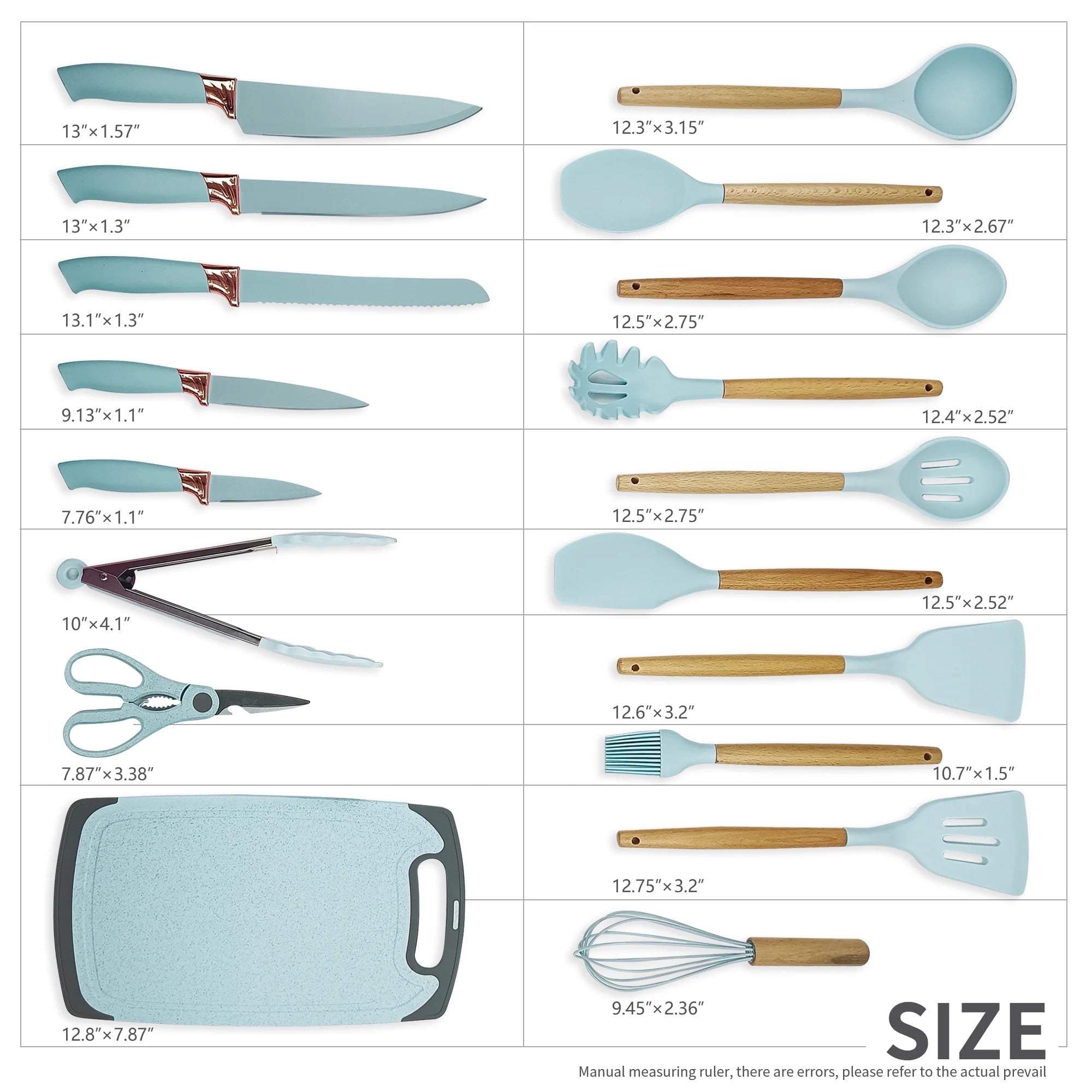 Heavy Duty Silicone Kitchen Cooking Utensils Set, 19 Pieces Utensil with Holder, Heat Resistant, Green - Heavy Duty Stainless Steel Kitchen Shears Detail