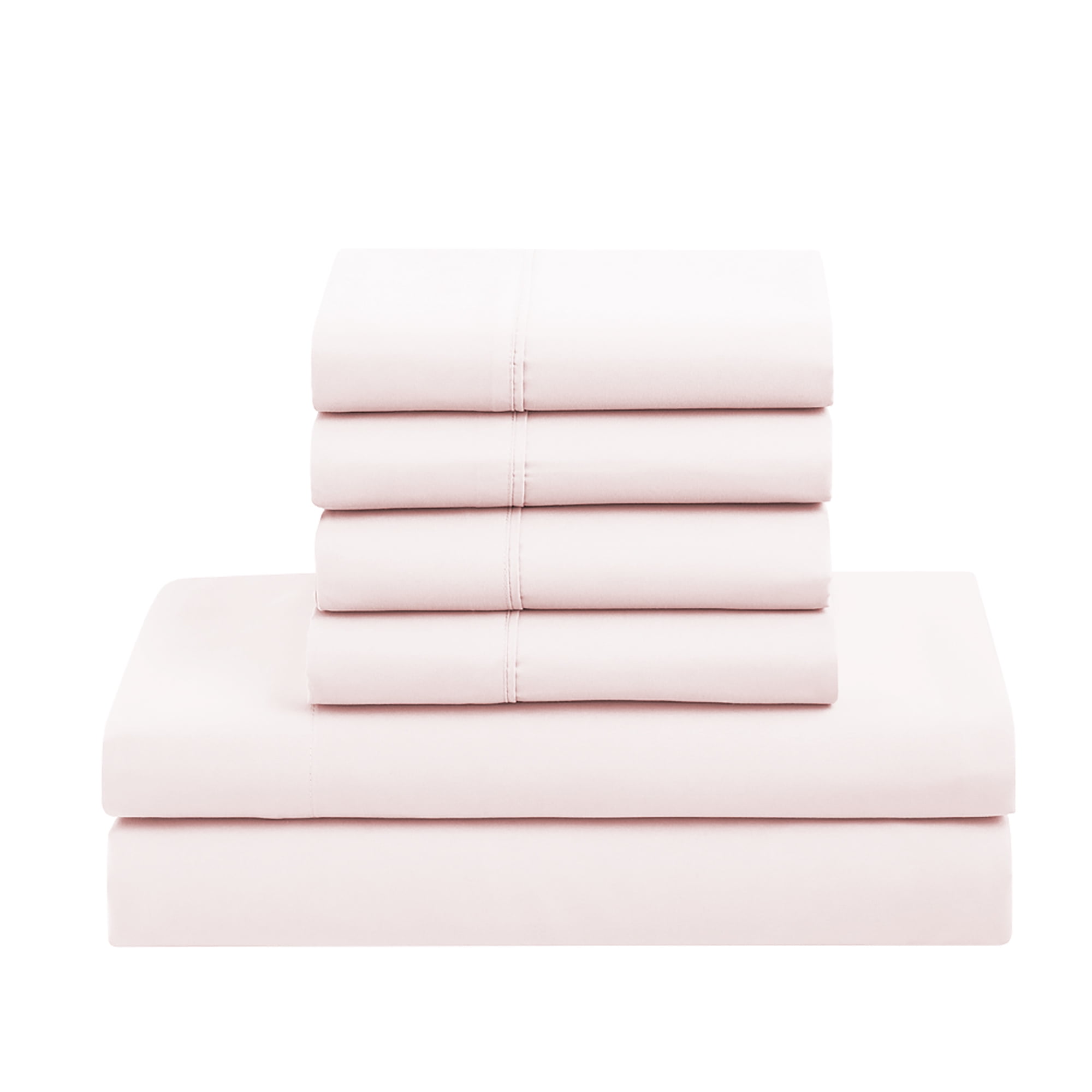 All-Season Supreme 7 Piece Bed-In-A-Bag All Season Solid Comforter & Sheet Set, Full, Pale Pink - All-Season Down Alternative Comforter Insert Detail
