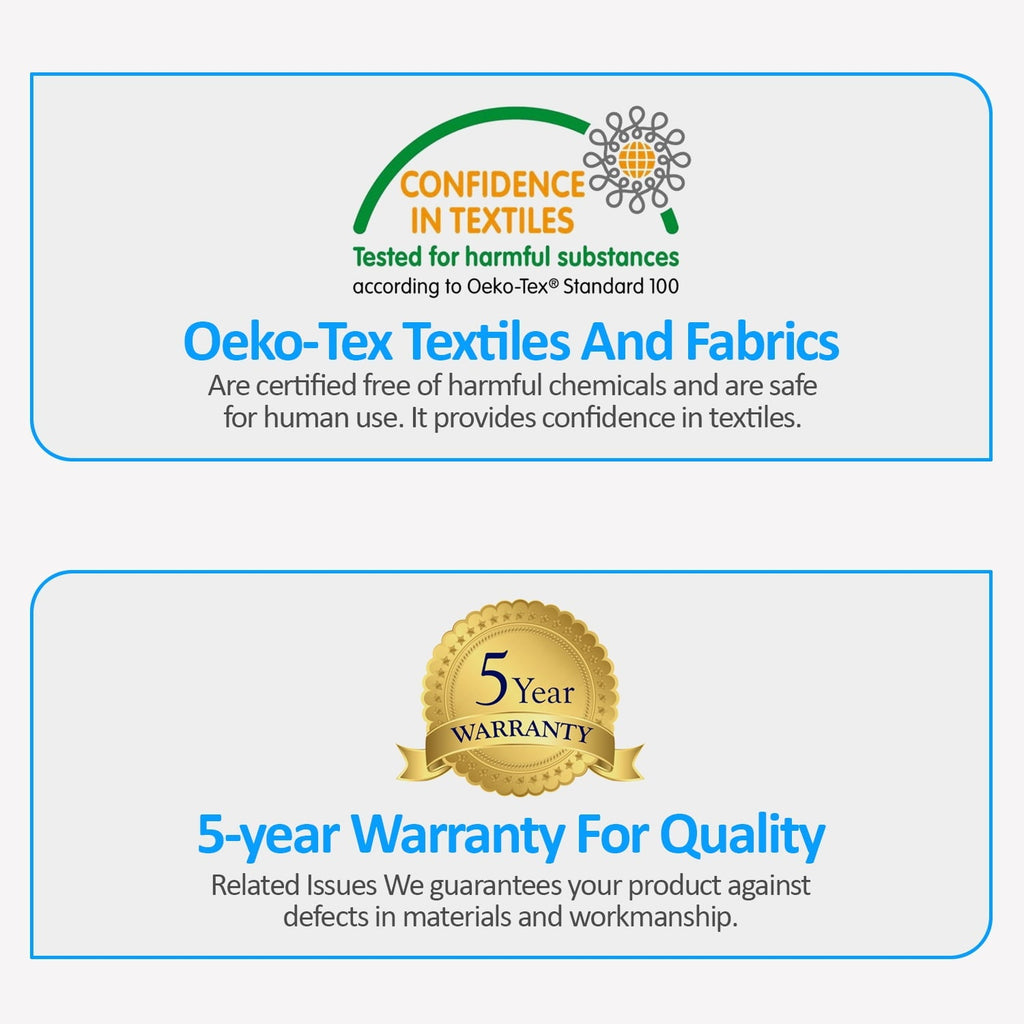 Ergonomic Memory Foam Queen Size Bamboo Pillow, Memory Foam Bed Pillows with Washable Pillowcases, Queen - Hotel Quality Plush Sleeping Pillows Detail