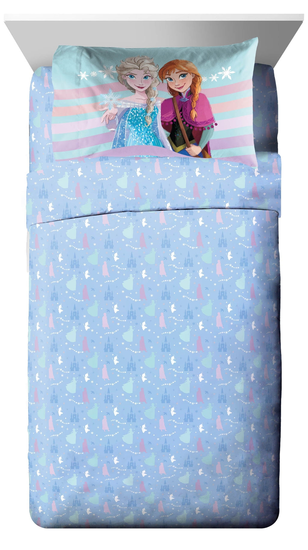 Fluffy Down Alternative The Poet Inside 5 Piece Twin Size Kids Comforter Set wth Sham - Super Soft Elsa Bed Set for Kids - Hypoallergenic Ultra-Fluffy Quilt for Winter Detail
