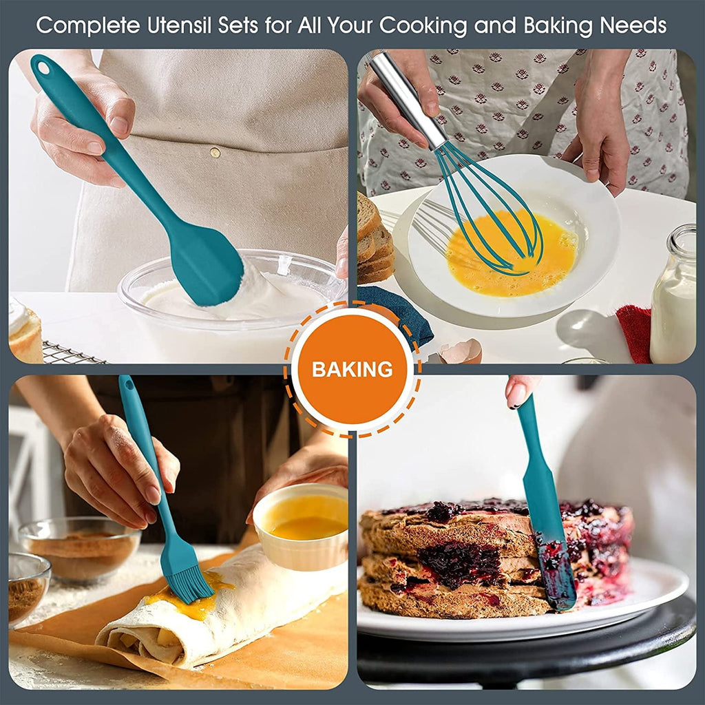 High-Precision 15-Piece Kitchen Utensils Set, Silicone Cooking Utensils with Holder, Non-stick Cookware Friendly & Heat Resistant - ... - Multi-Purpose Hand Tool for Daily Meal Prep Detail