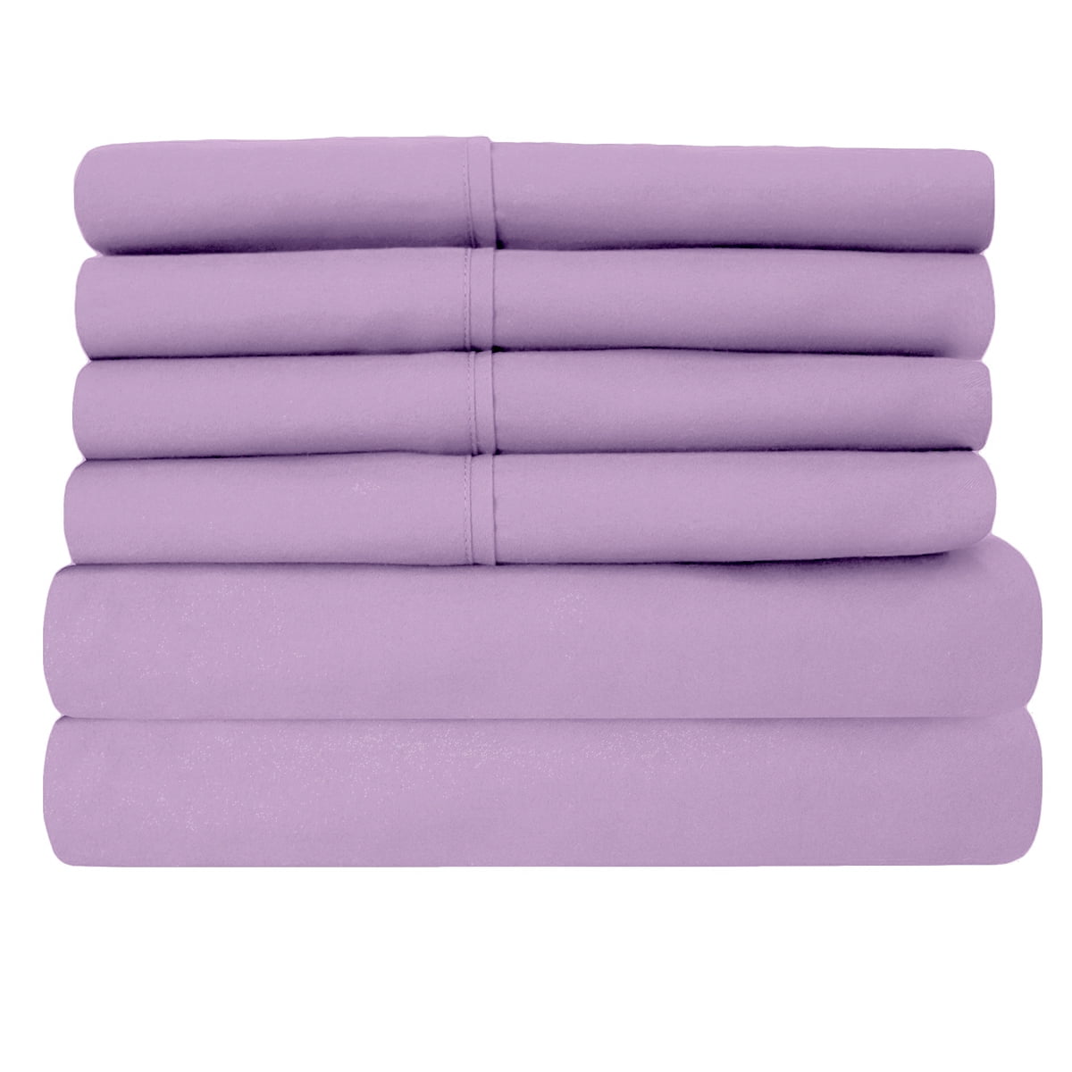 Premium Egyptian Cotton Super-Soft 1600 Series Double-Brushed 3 Pcs Bed Sheets Set (Twin, Lilac) - Cooling Hotel Quality Bedding Sheets and Pillowcases Detail