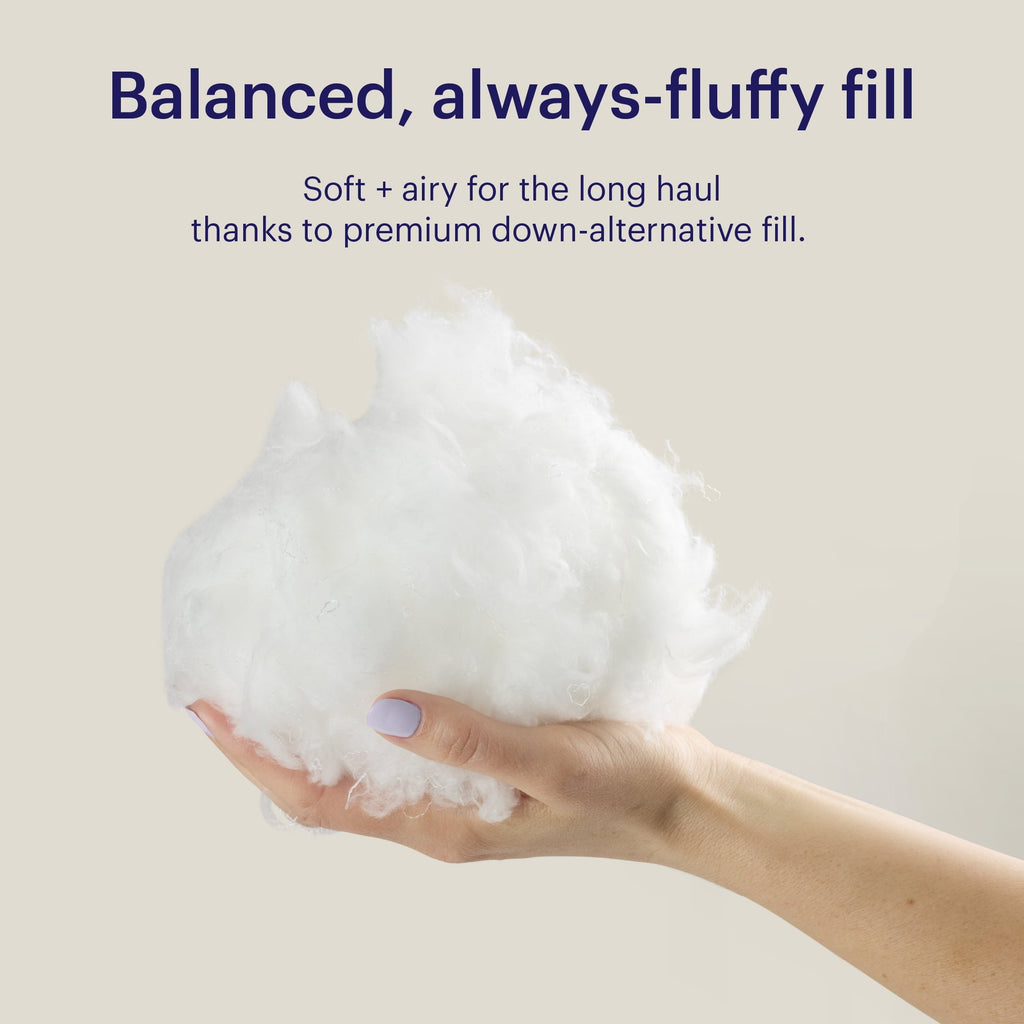 Decorative Plump GridCloud Pillow, Honeycomb Gelflex Top Layer, Hypoallergenic, Down - Alternative - Orthopedic Shredded Foam Bed Pillow Set Detail
