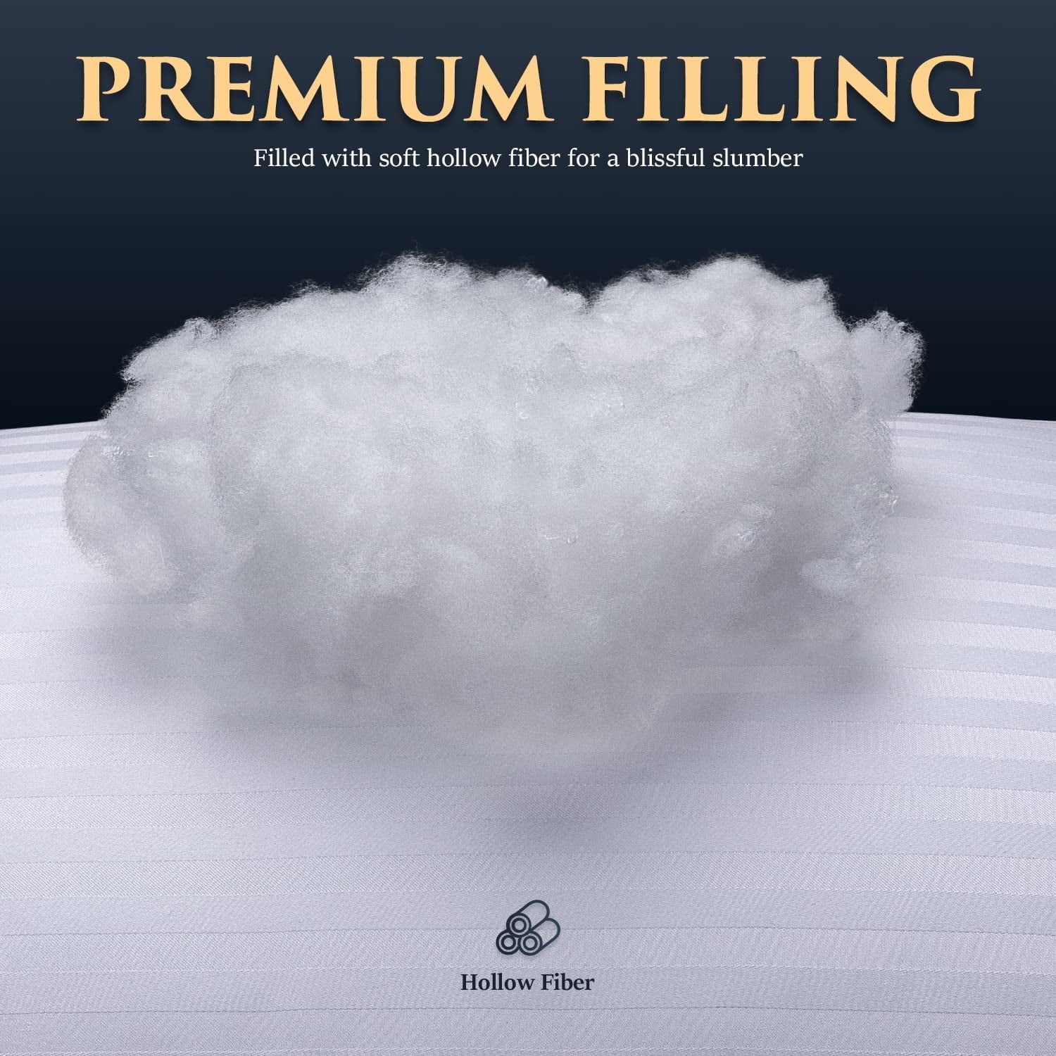 Orthopedic Support Bed Pillows 2-Pack Queen Size Luxury Hotel Pillow for Side and Back Sleeper Pillows for Bed with Cooling Cover - Hotel Quality Plush Sleeping Pillows Detail