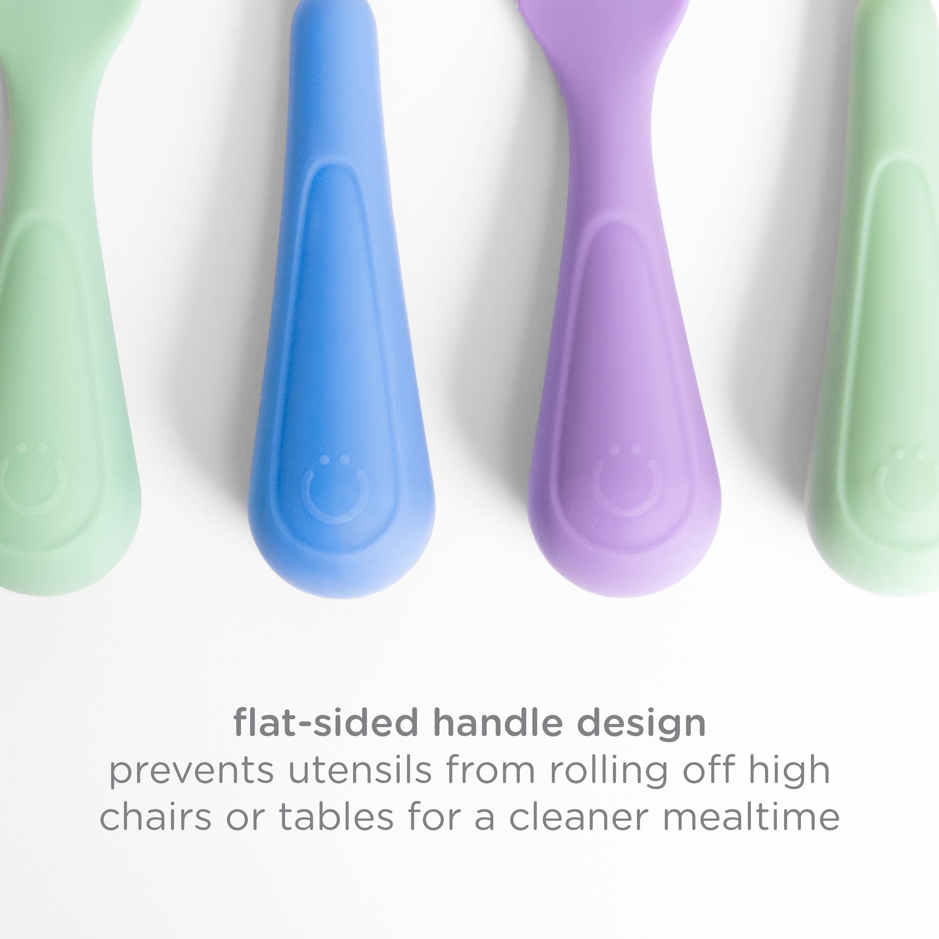 Chef-Quality Silicone Toddler Training Spoons, Baby, Silicone Flatware Sets, 3 Pack - Professional Kitchen Tool for Culinary Enthusiasts Detail