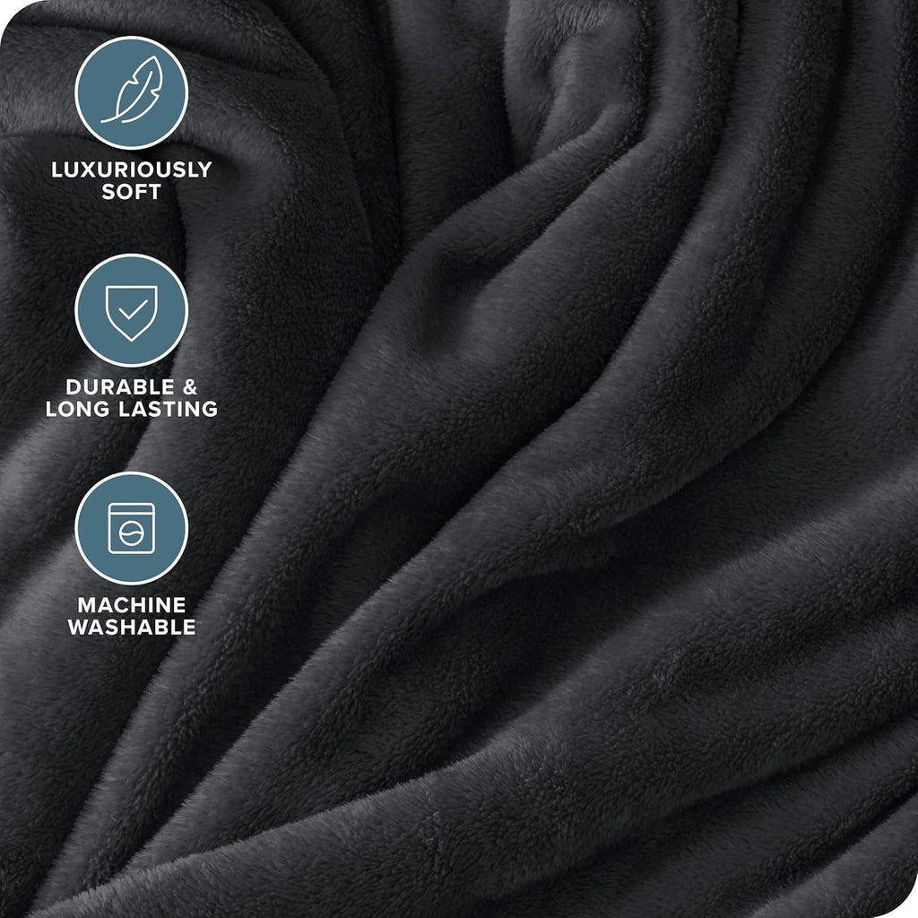Lightweight Warm Throw Size Blanket, Luxury Plush Cozy Fuzzy Fleece Blanket, Super Soft Warm Big Lightweight Throw Blanket All Seasons... - Cozy Fleece Throw Blanket for Couch & Bed Detail