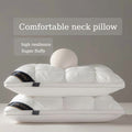 Decorative Plump 2-Pack 3-Line Grid Bed Pillow (20.1" x 13.97") - Soft, Breathable and Hypoallergenic - Ergonomic Memory Foam Pillow for Neck Pain Support - Default Title