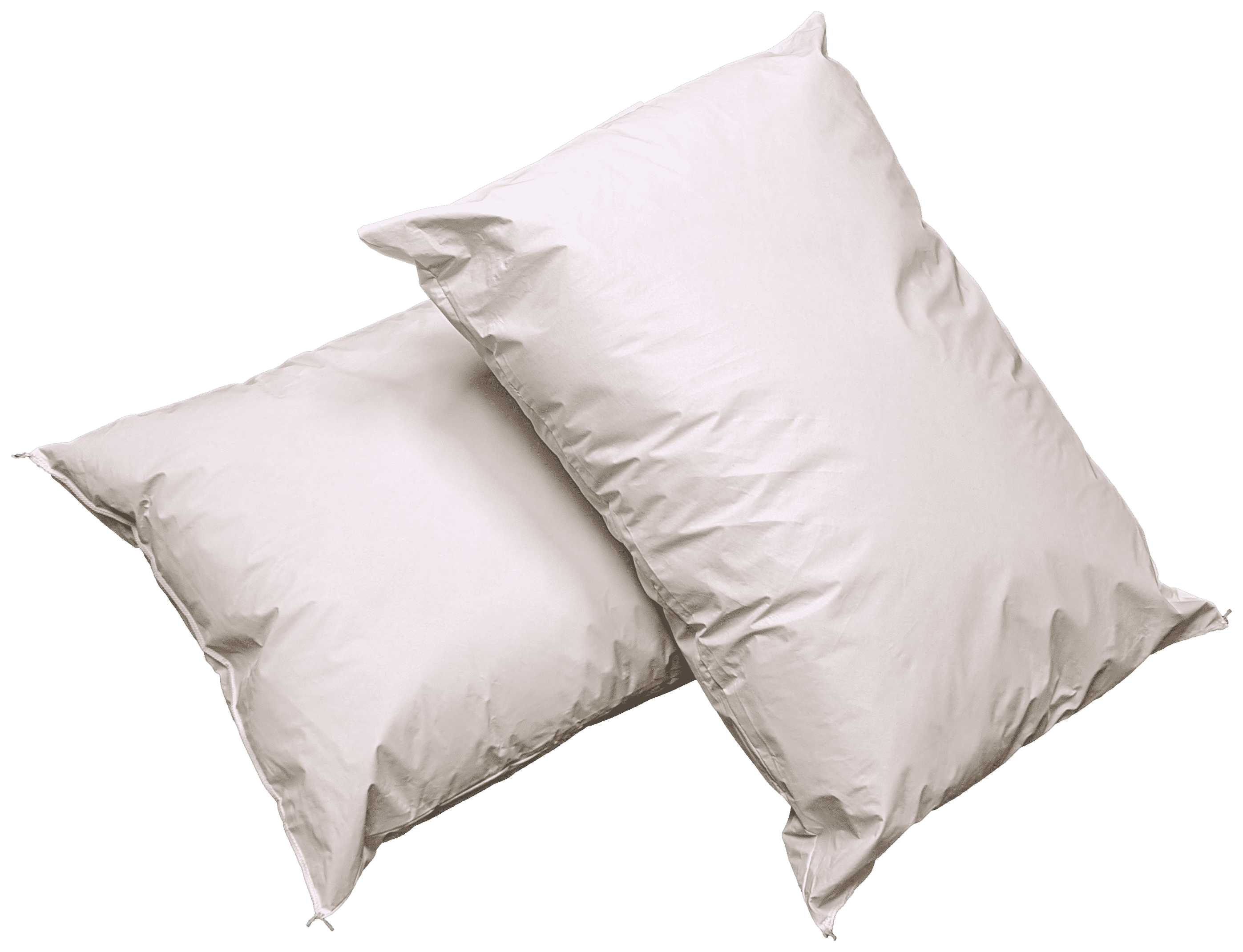 Orthopedic Support 2 Pack MediCheck White Vinyl Covered Bed Pillows 20 in x 26 in - Wipeable Easy Clean - Soft Low Profile Non-Fluffy Su... - Orthopedic Shredded Foam Bed Pillow Set - Default Title